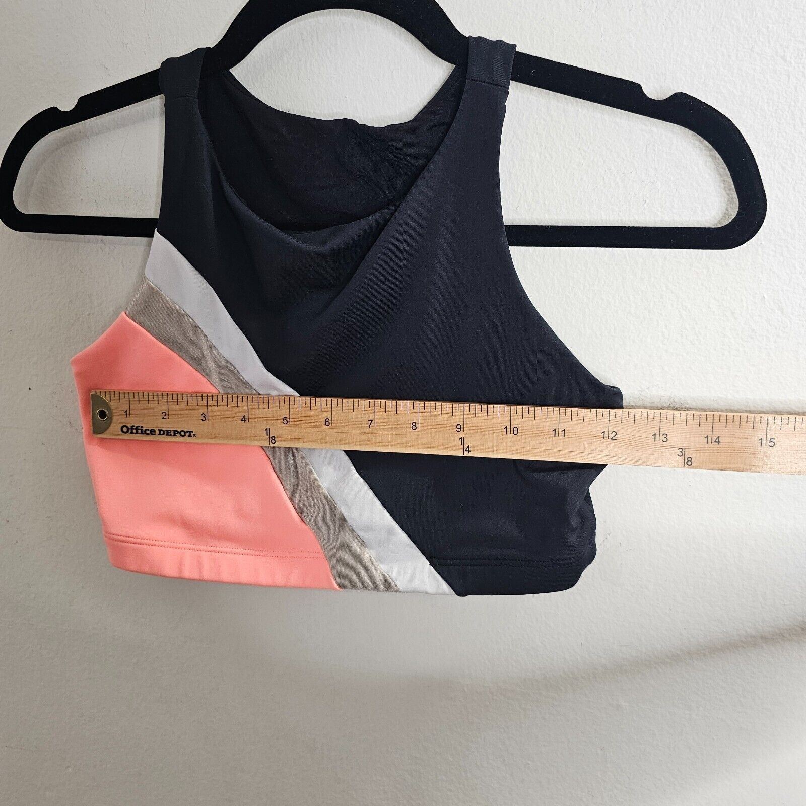 Other Leonisa Peach White & Black High Neck Sports Bra Top S Size ONE SIZE - 4 Thumbnail