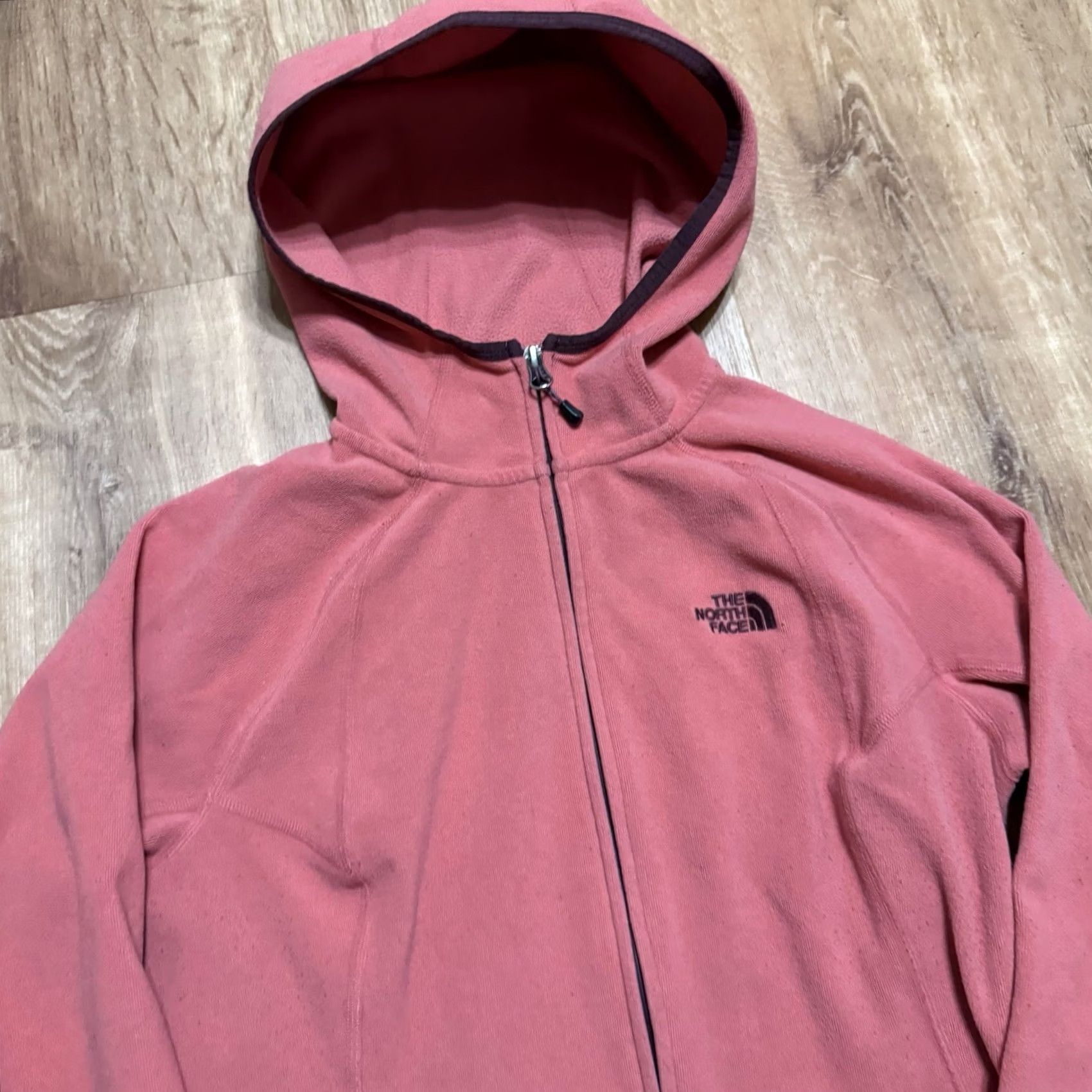 The North Face The North Face Crescent Hooded Fleece Sweater Full Zip Jacket Womens M Salmon Pink Size M / US 6-8 / IT 42-44 - 7 Thumbnail