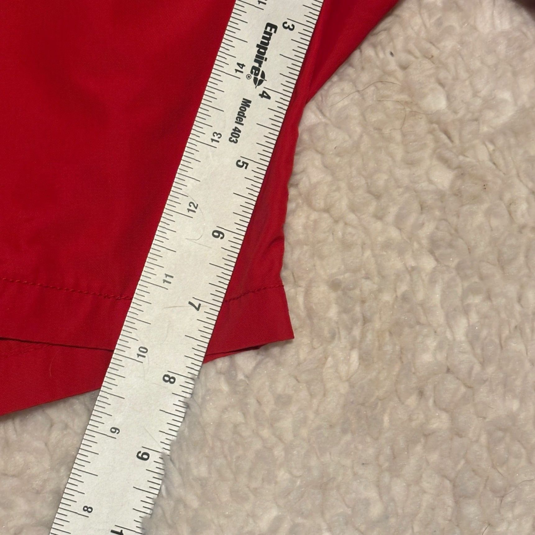 Vintage Saltbox Board Shorts Mens L Red Solid Beach Surf Trunks Beach Summers 90s? Size US 33 - 7 Thumbnail