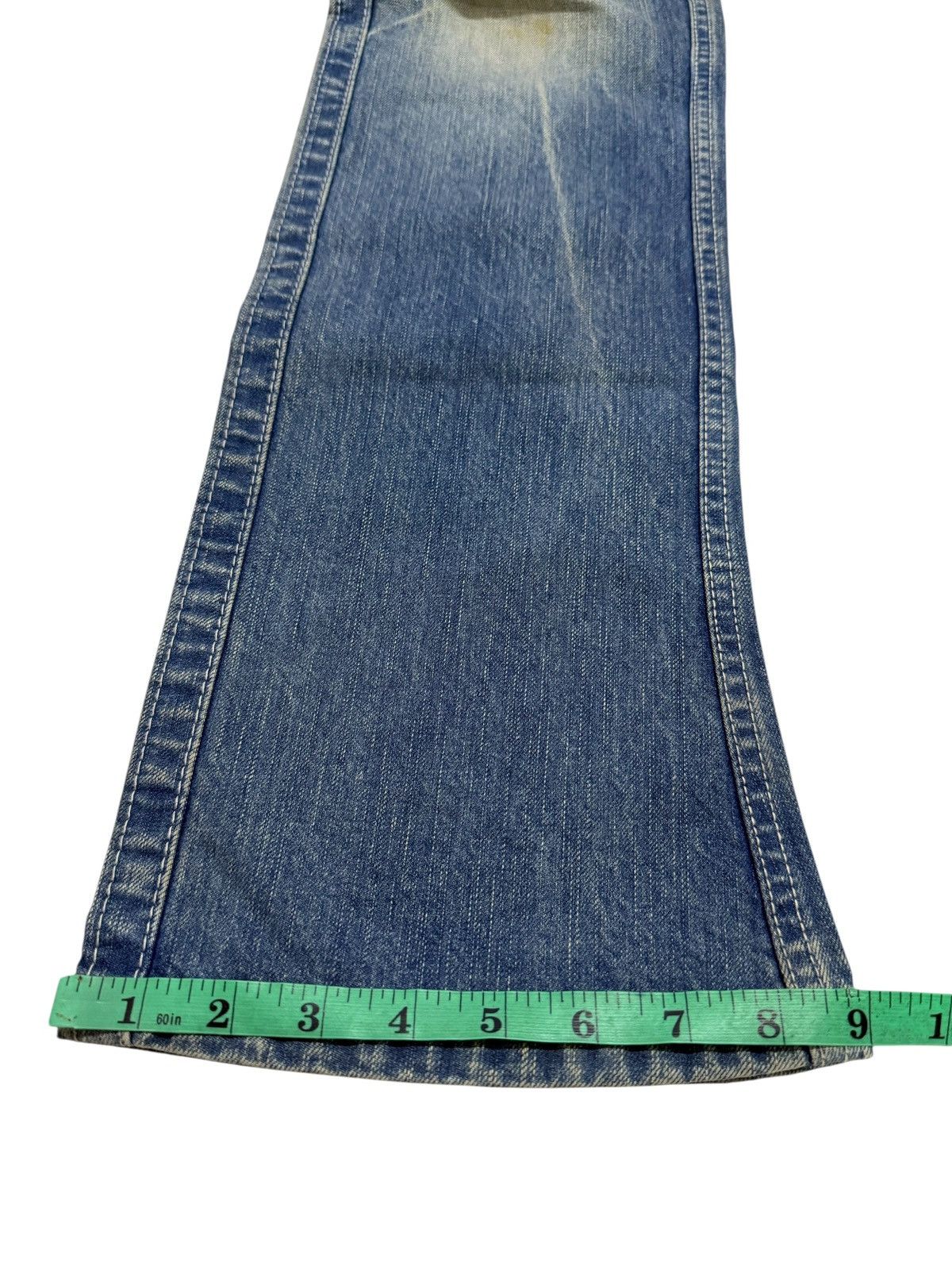 Japanese Brand Flared Jeans Blue Way Japan Acid Wash Rare Design Boot Cut Size US 30 / EU 46 - 16 Thumbnail