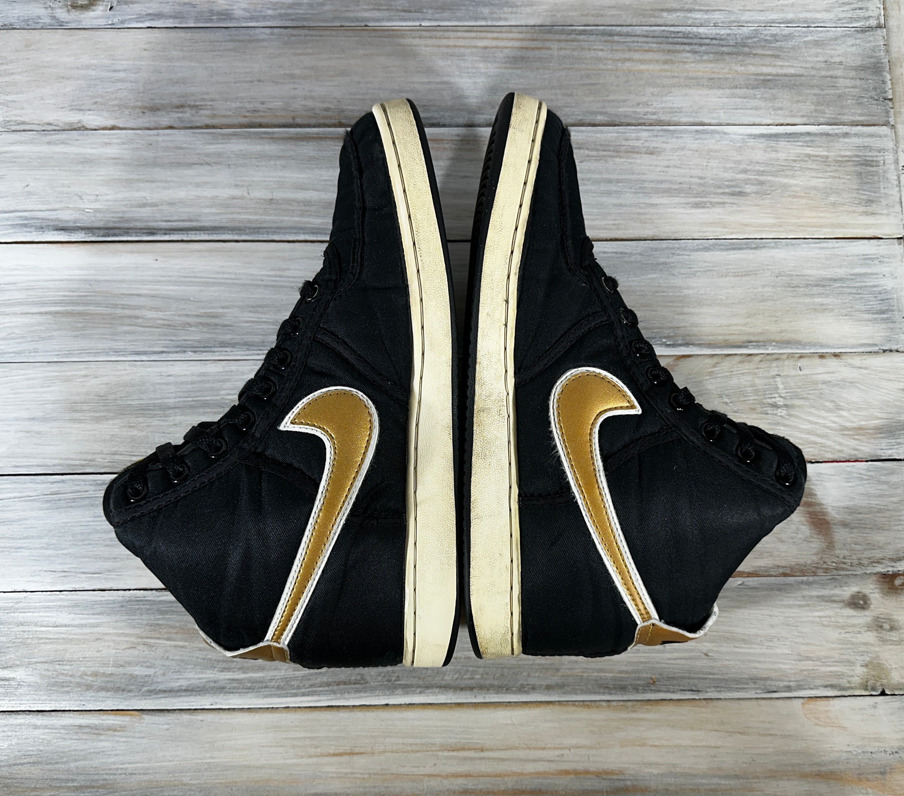 Nike × Vintage Vintage Nike Vandal High Supreme Black Metallic Gold Sneaker Size US 8.5 / EU 41-42 - 7 Thumbnail