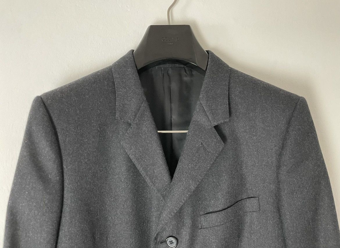 Celine × Hedi Slimane FW24 Runway 3 Buttons Mods Blazer Jacket Japanese Flannel Size 50R - 4 Thumbnail