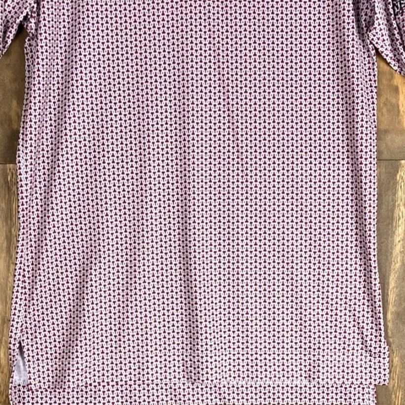 Footjoy FootJoy Mens Polo Shirt Short Sleeve Collared Lisle Loop Stretch M Burgundy Red Athletic Mens Shirt Size US M / EU 48-50 / 2 - 3 Thumbnail