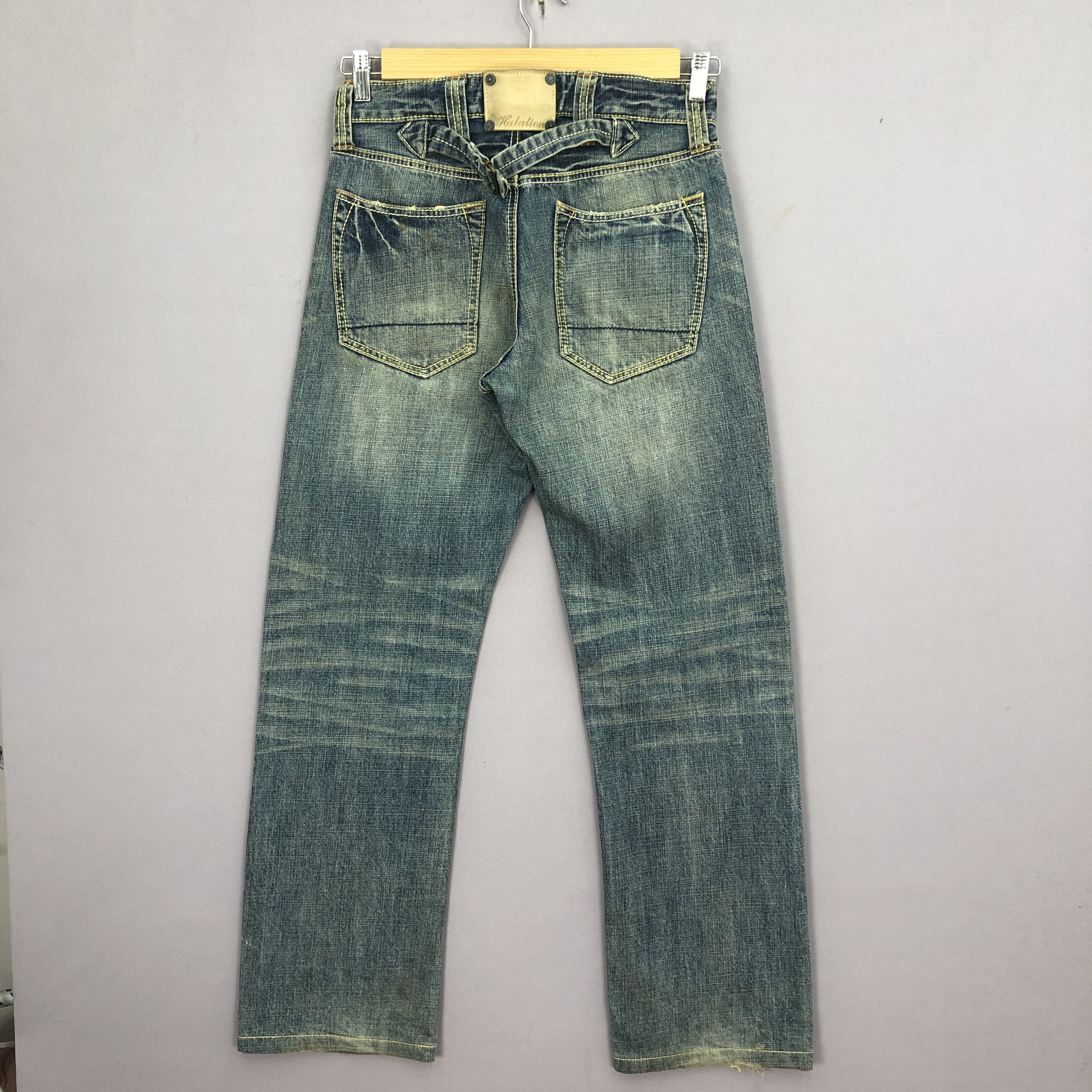 Japanese Brand Vintage Japanese Selvedge Jeans Halation Buckle Denim Pants Size US 30 / EU 46 - 2 Thumbnail