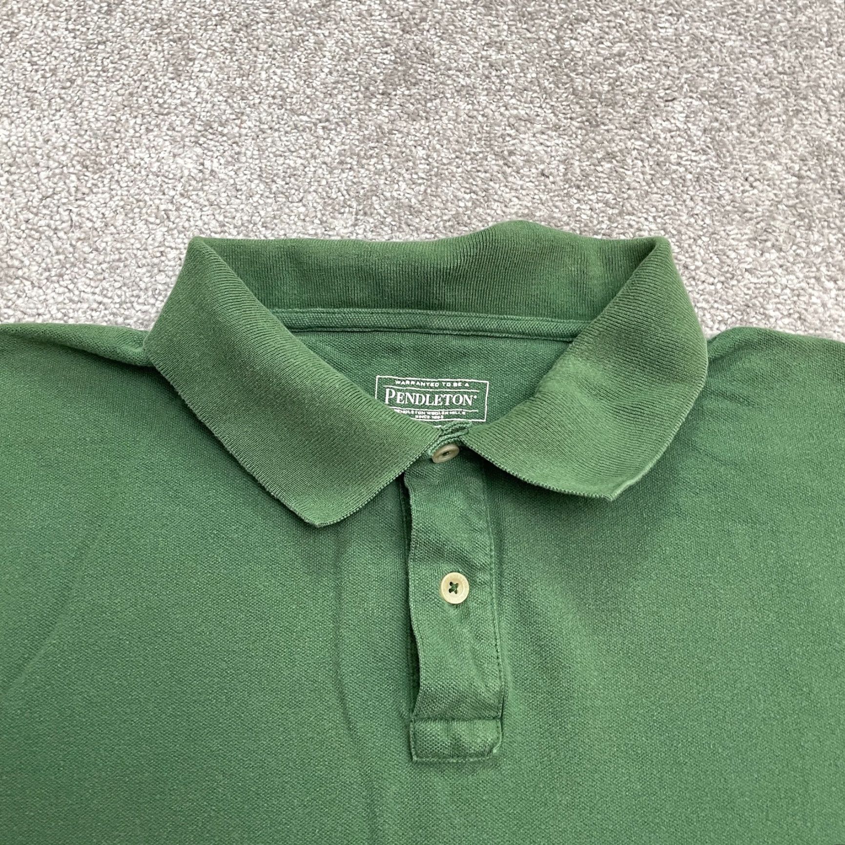 Pendleton VINTAGE Pendleton Polo Shirt Mens XL Green Short Sleeve 100% Cotton Casual Golf Shirt Polo Size US XL / EU 56 / 4 - 3 Thumbnail