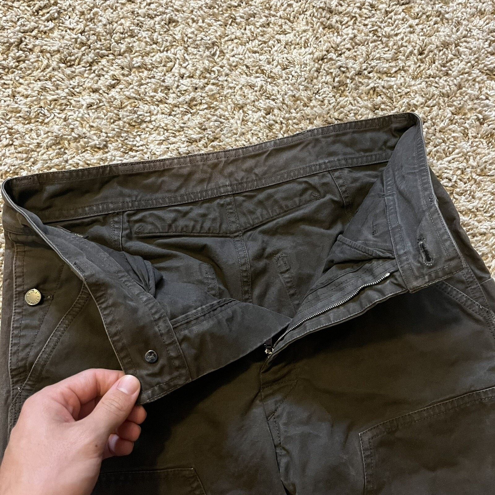 Louis Vuitton RARE Louis Vuitton Double Knee Carpenter Cargo Brown Pants Size US 30 / EU 46 - 3 Thumbnail