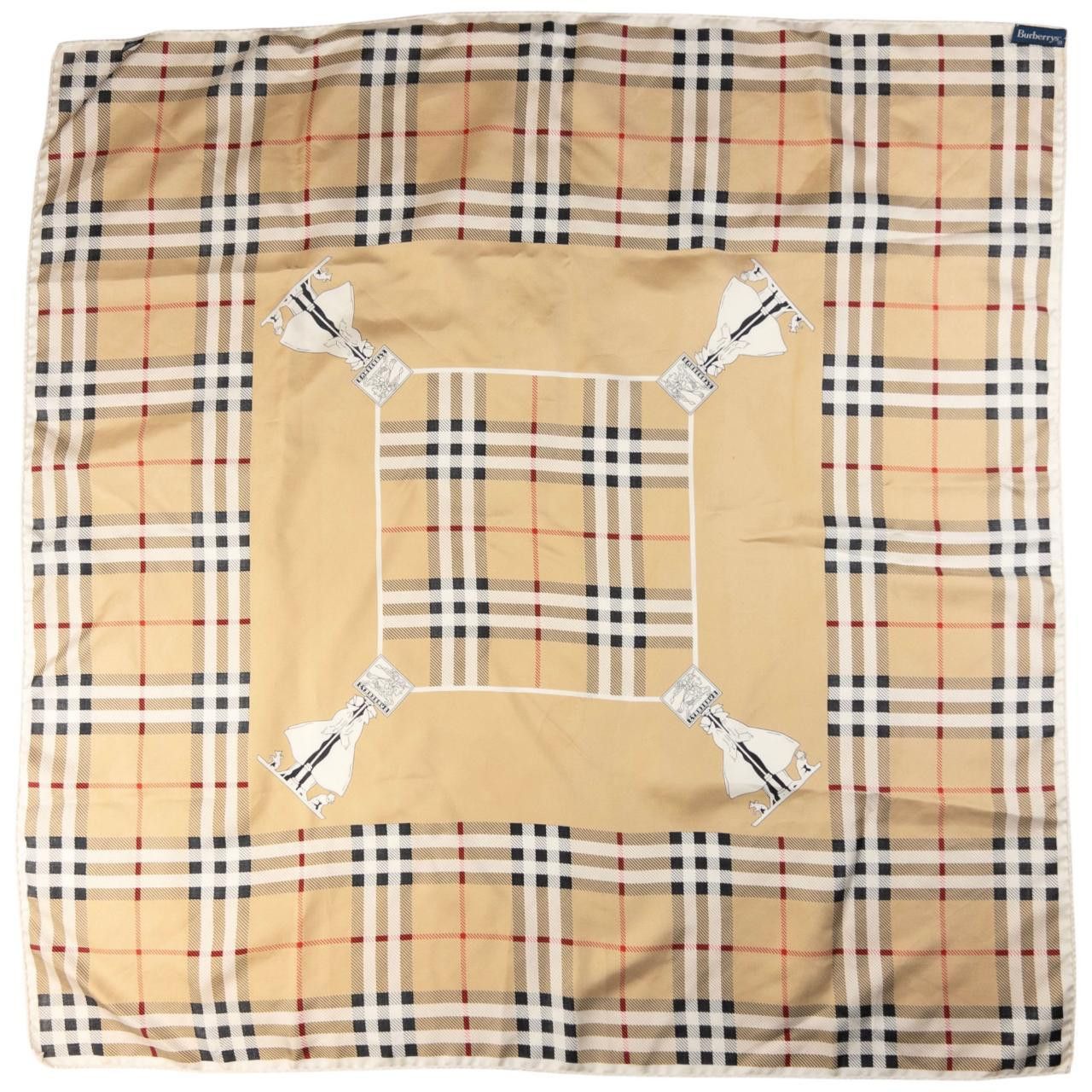 Burberry Vintage Burberry Nova Check Silk Scarf Size ONE SIZE - 2 Thumbnail