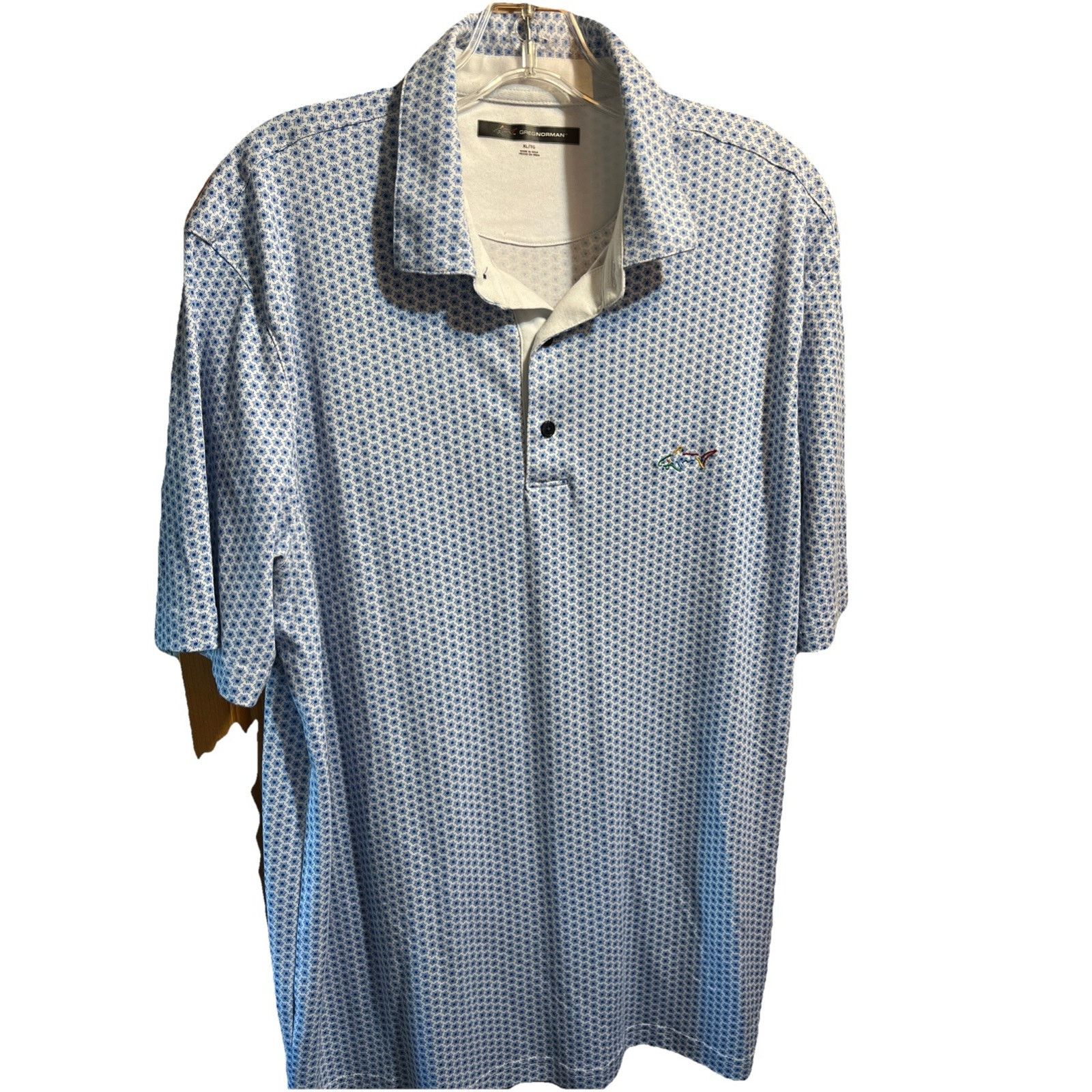 Greg Norman Greg Norman XL Polo Polyester Pima Cotton Blend Blue White Size US XL / EU 56 / 4 - 1 Thumbnail