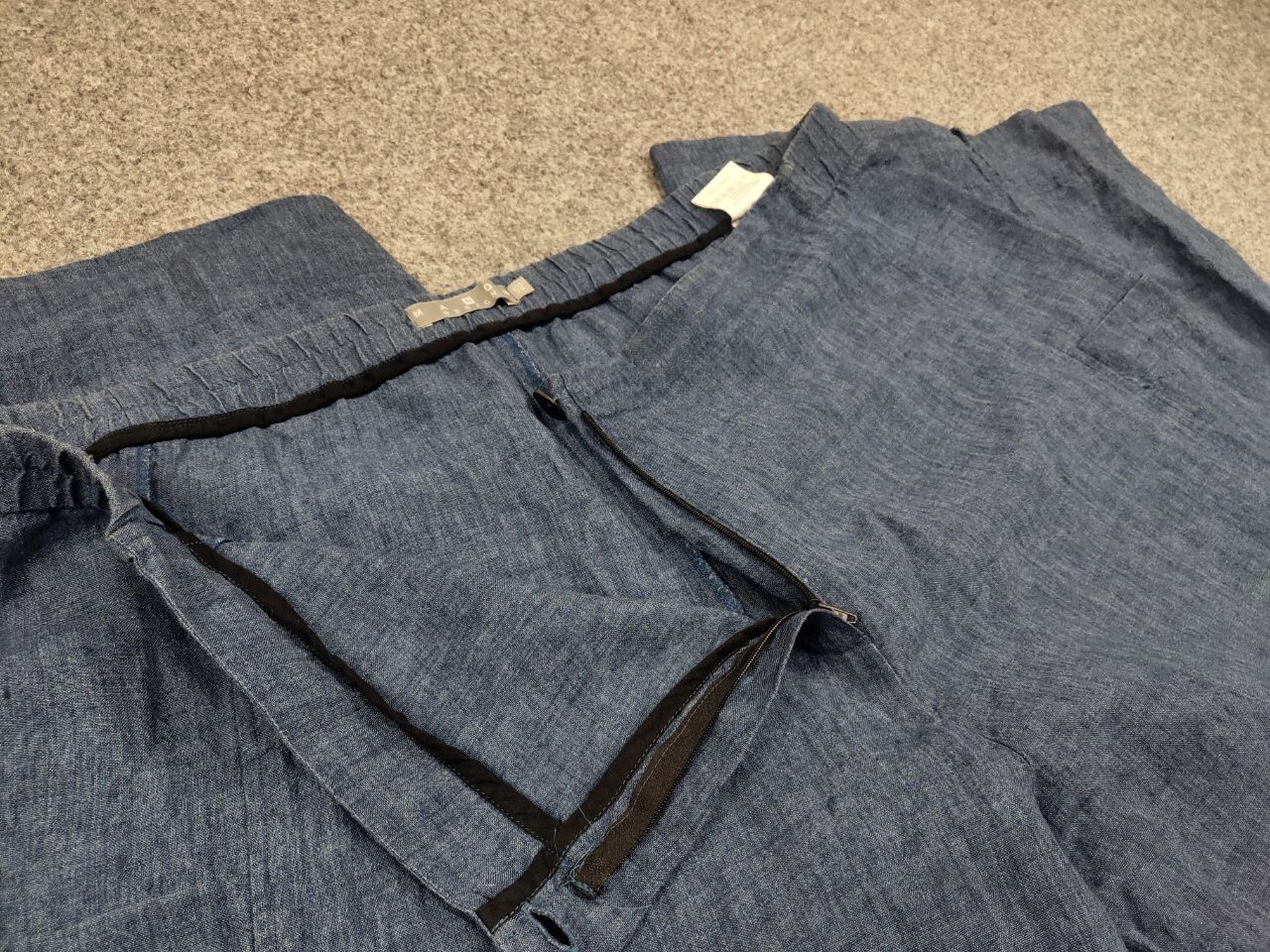 Other Manon Design Blue Light Linen Wide leg Trouser Pocket Pants Size 38" / US 16 / IT 52 - 13 Thumbnail