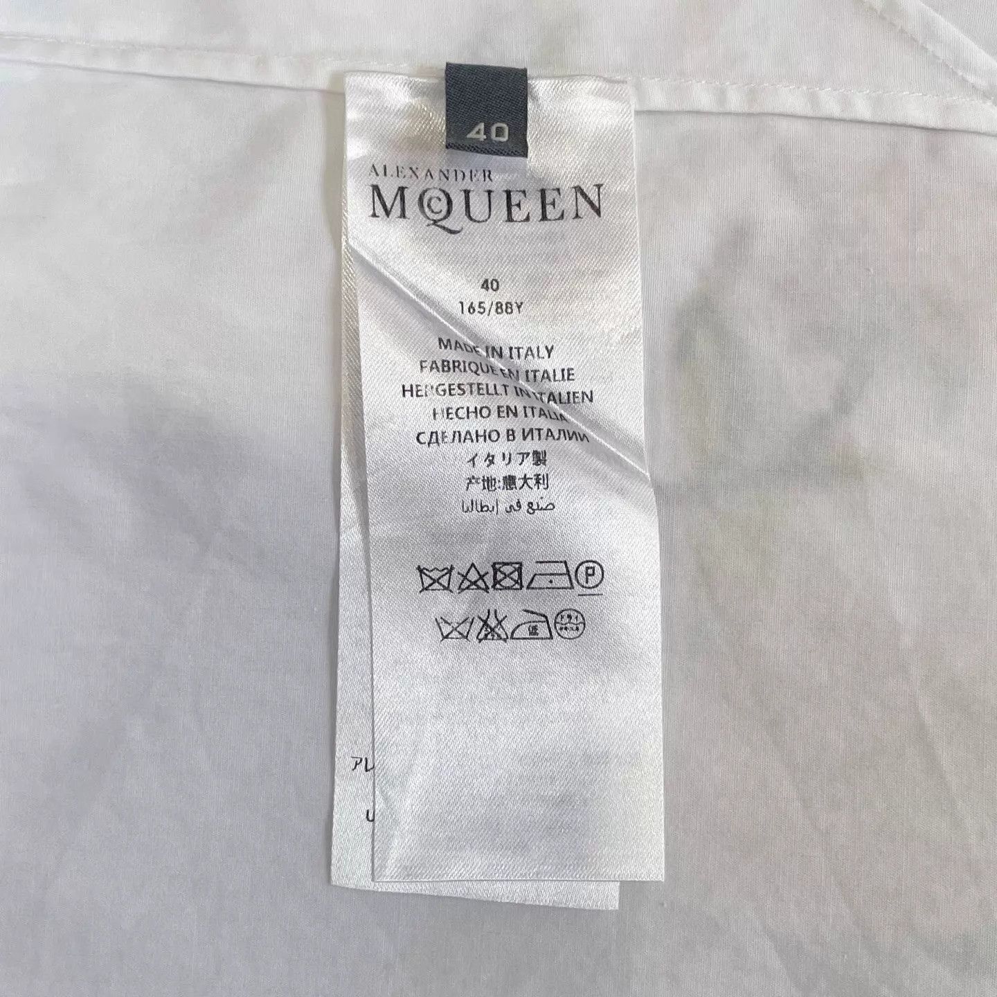 Alexander McQueen Alexander McQueen White Floral Embro Shirt 40 Size S / US 4 / IT 40 - 6 Thumbnail