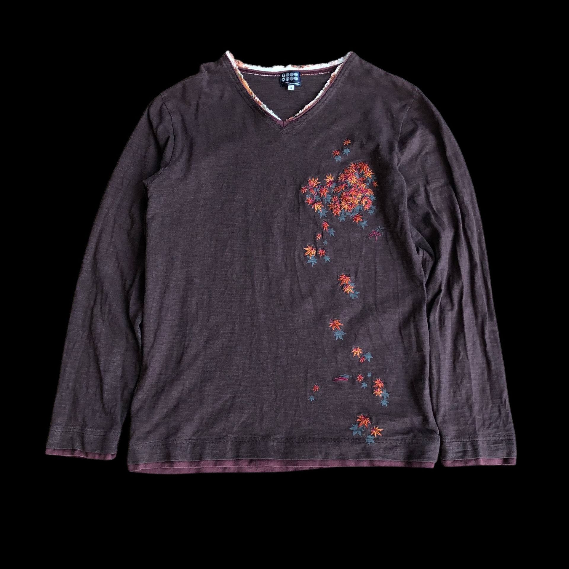 If Six Was Nine 2000s Double Layer Takeo Kikuchi Floral embroidery Size US L / EU 52-54 / 3 - 1 Thumbnail