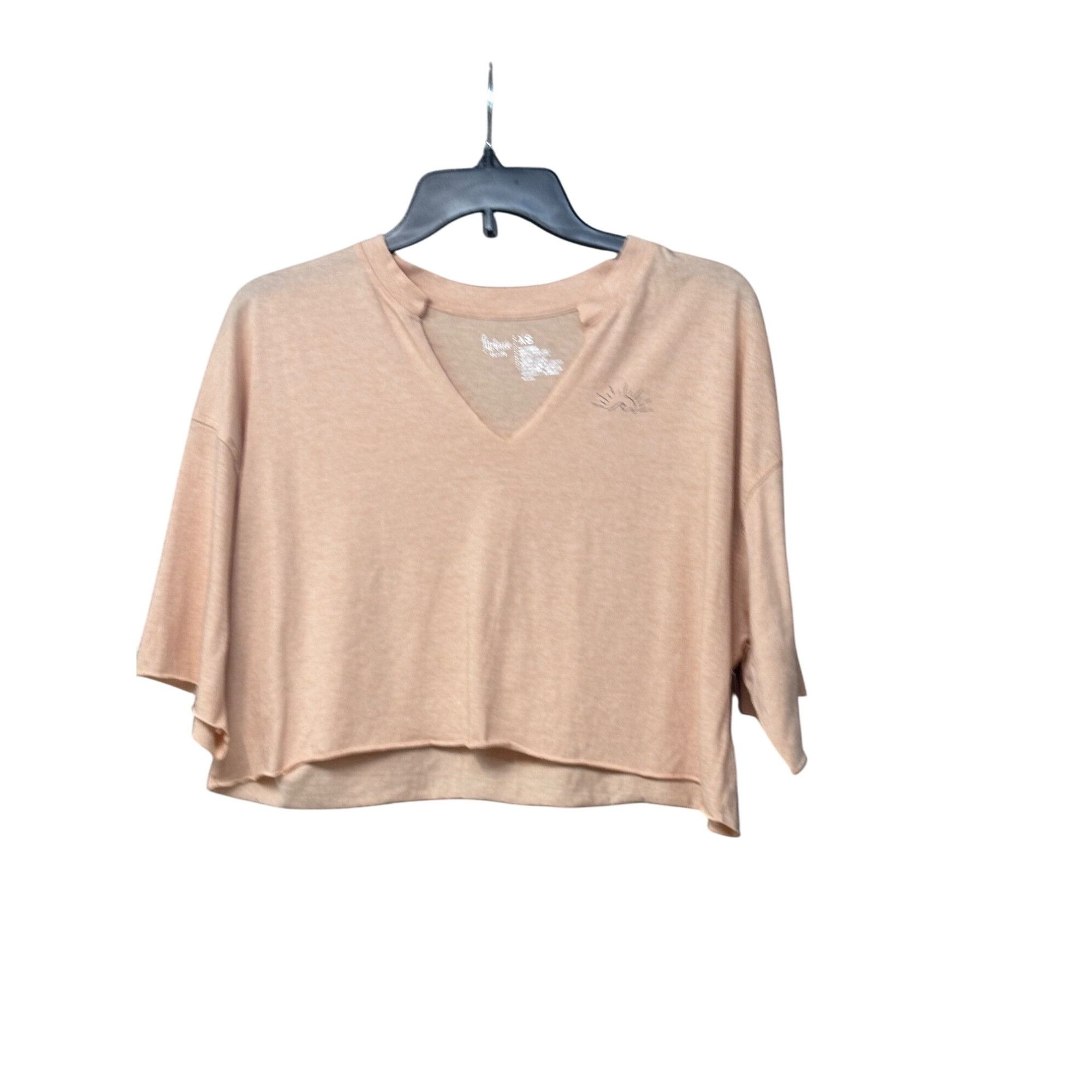 Other Flirtitude Terra Split Neck, Raw Hemline Cropped Tee, Blush, Size XS / US 0-2 / IT 36-38 - 4 Thumbnail