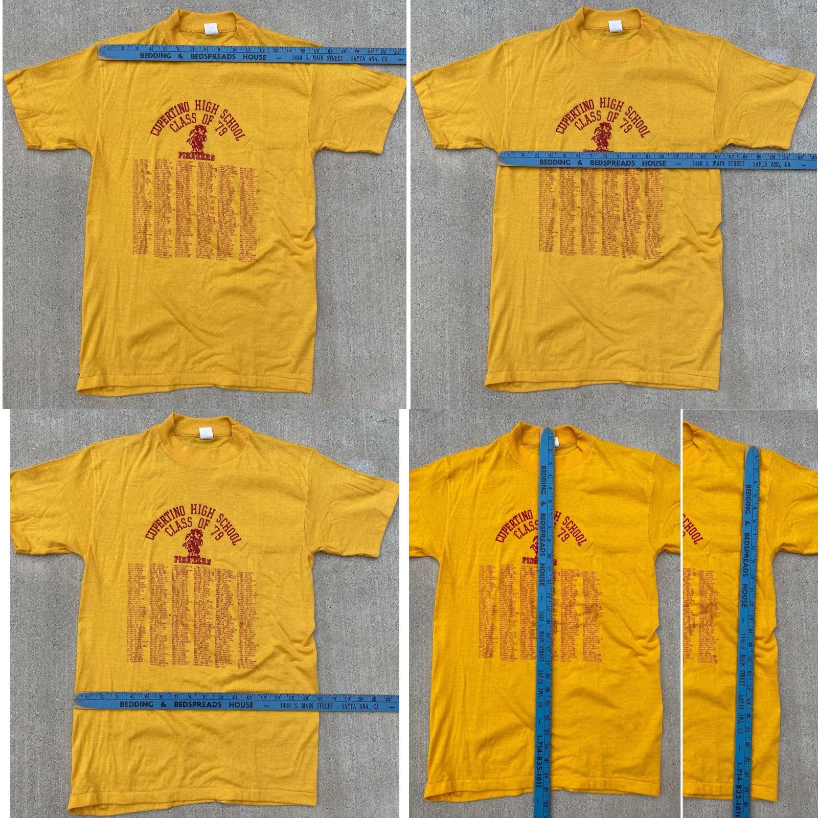 Vintage VINTAGE Cupertino High School Pioneers Class Of 79 T Shirt 70s 1979s Size M Yellow Womens Men Multifaceted Graphic Print 70s Retro Full Roster Tee Size US M / EU 48-50 / 2 - 11 Thumbnail