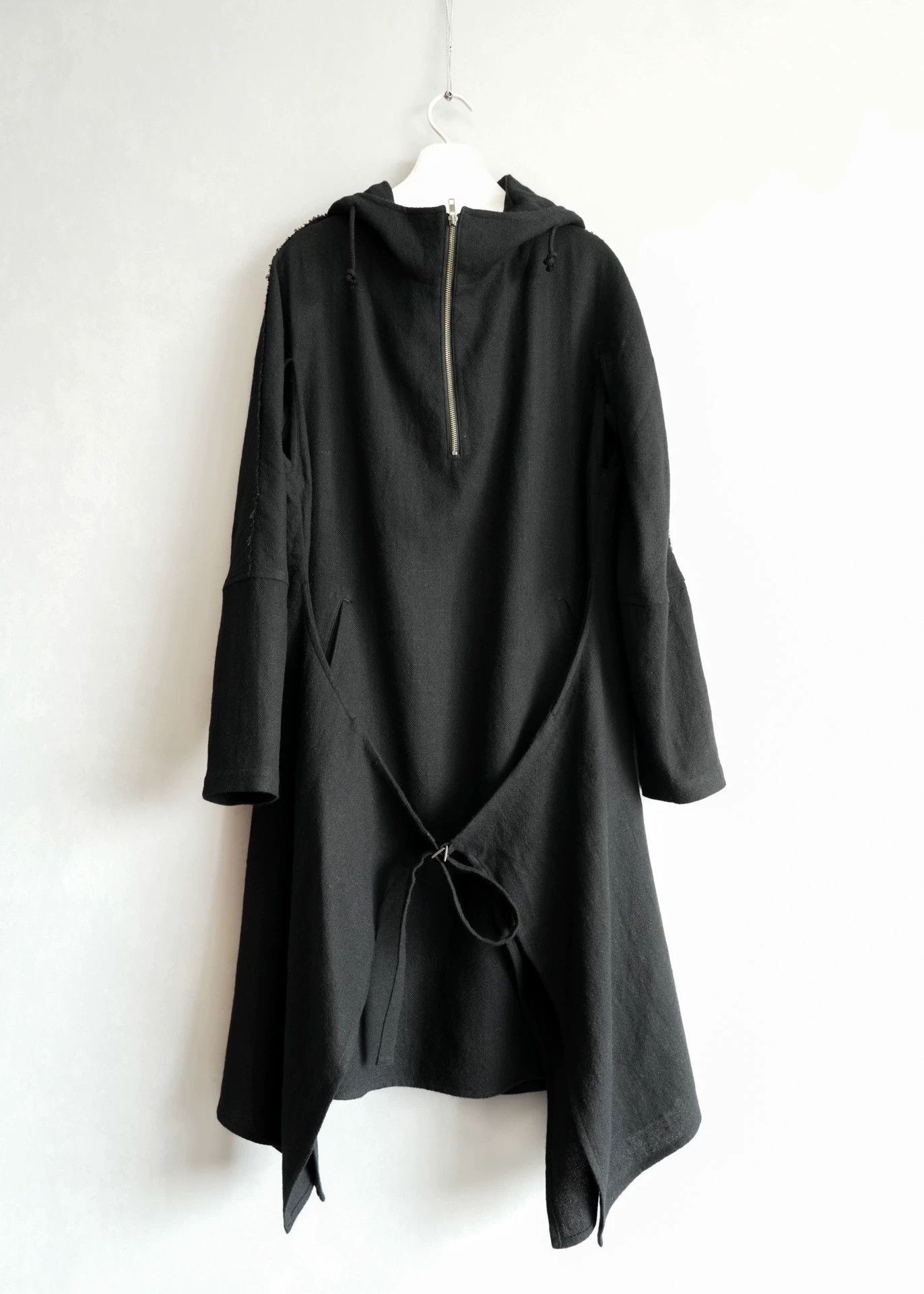 Yohji Yamamoto Yohji Yamamoto 14AW Runway Plain Hooded Coat Size US S / EU 44-46 / 1 - 4 Thumbnail