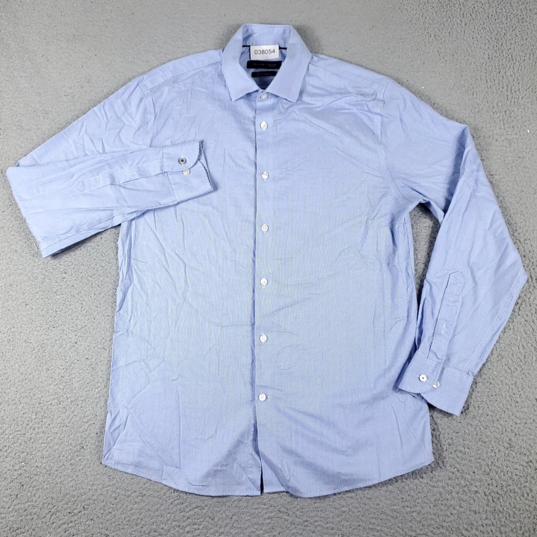 Tommy Hilfiger Tommy Hilfiger Blue Dress Shirt Mens 15.5 Long Sleeve Button Up Size 40R - 2 Thumbnail