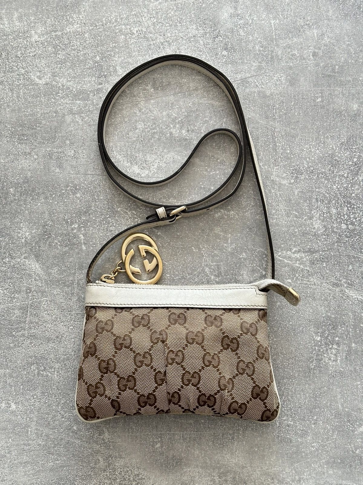 Gucci Gucci Mini Monogram Cross Body bag White/Beige 212216 Size ONE SIZE - 1 Thumbnail