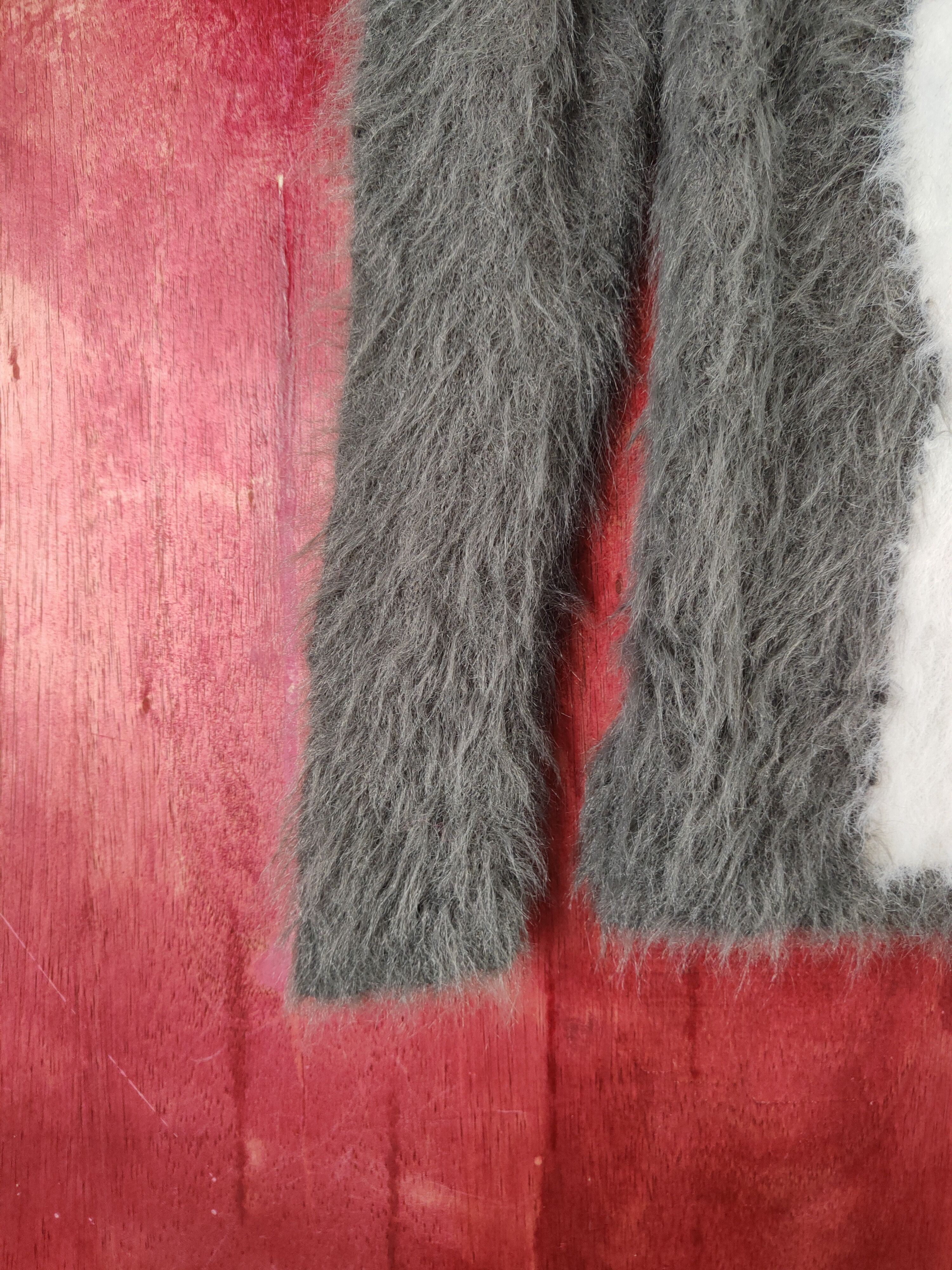 Aran Isles Knitwear H&M Dark Gray Shag Shaggy Fur Mohair Knitwear #S2023 Size S / US 4 / IT 40 - 5 Thumbnail