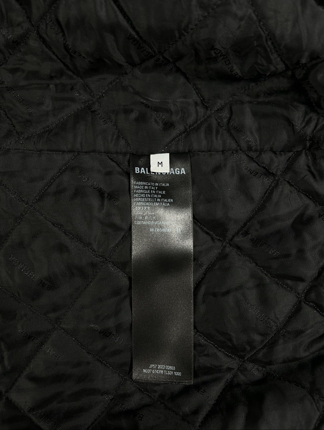 Balenciaga BALENCIAGA Sporty B Leather Taxi Jacket SS2022