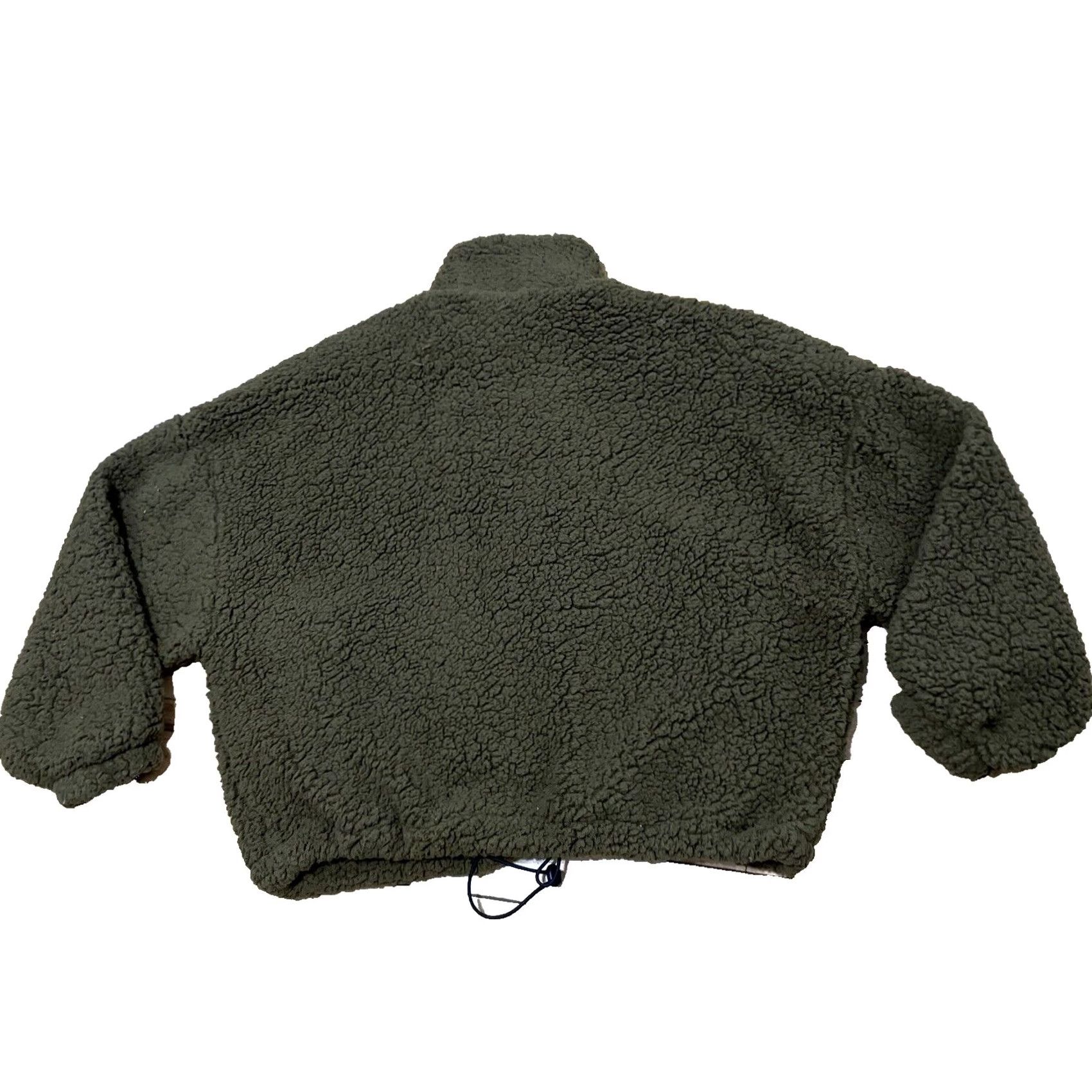 Urban Outfitters Urban Outfitters Sherpa Fleece Crop Jacket Women L Green Deep Pile Boho Outdoor Crop Jacket Size L / US 10 / IT 46 - 2 Thumbnail
