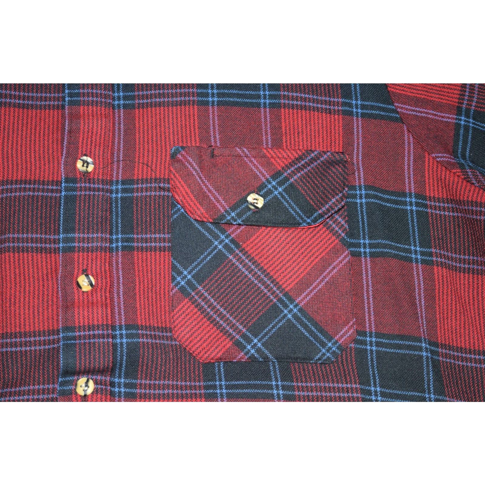 Vintage VINTAGE Woodland Shirt Adult Large Red Plaid 1990s Rockabilly Cotton Blend Button-Front Men’s L Size US L / EU 52-54 / 3 - 2 Thumbnail