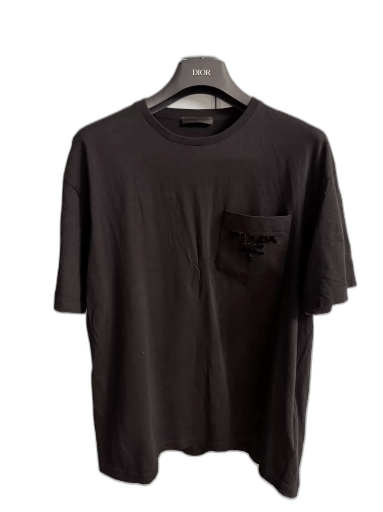 Prada Prada Velvet Logo Short Sleeve TShirt-2506 Size US L / EU 52-54 / 3 - 1 Thumbnail