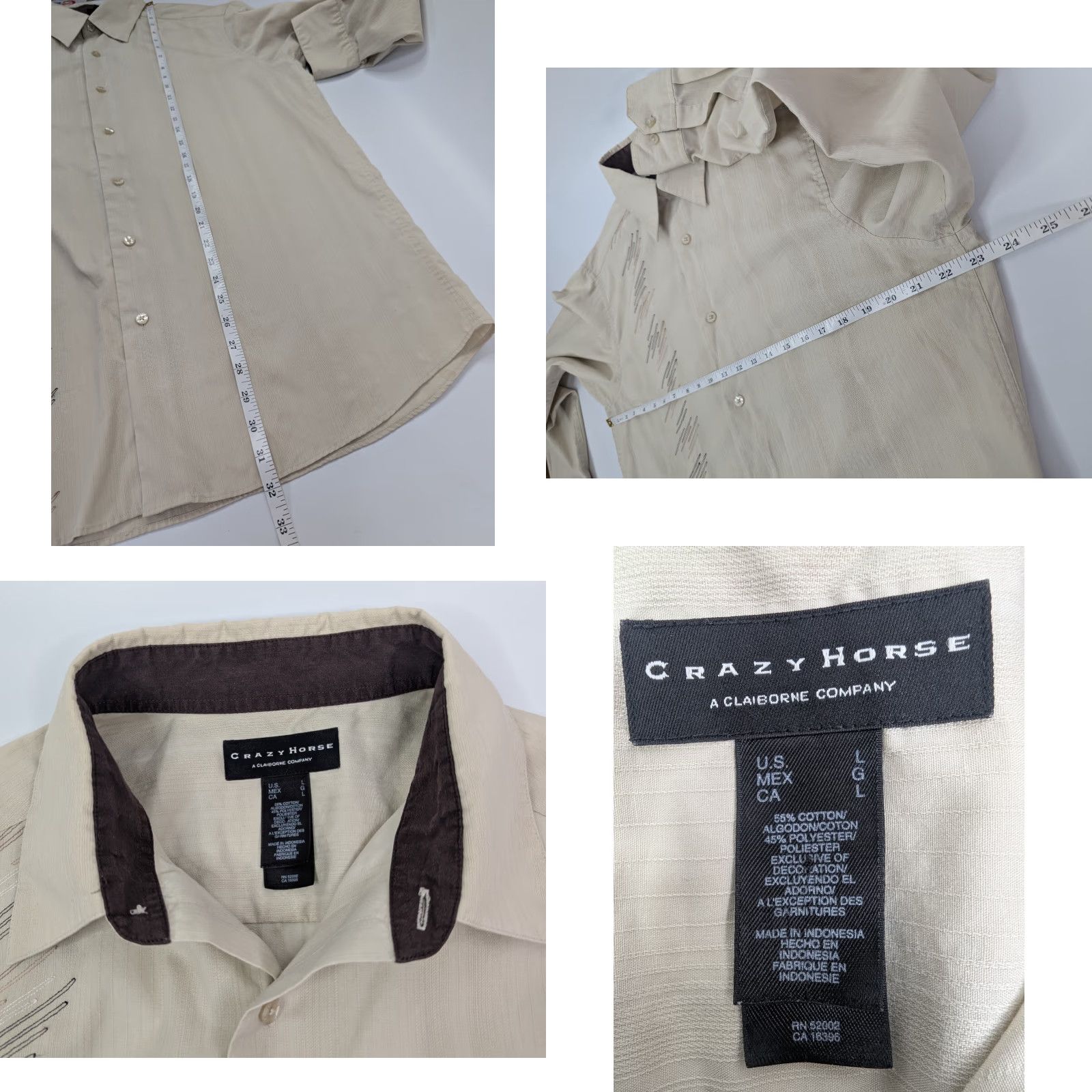 Etro VINTAGE Crazy Horse Shirt Mens Long Sleeve Button-Down Collared Brown Cotton Western Rodeo Casual Dress Shirt - L - Regular Size US L / EU 52-54 / 3 - 8 Thumbnail