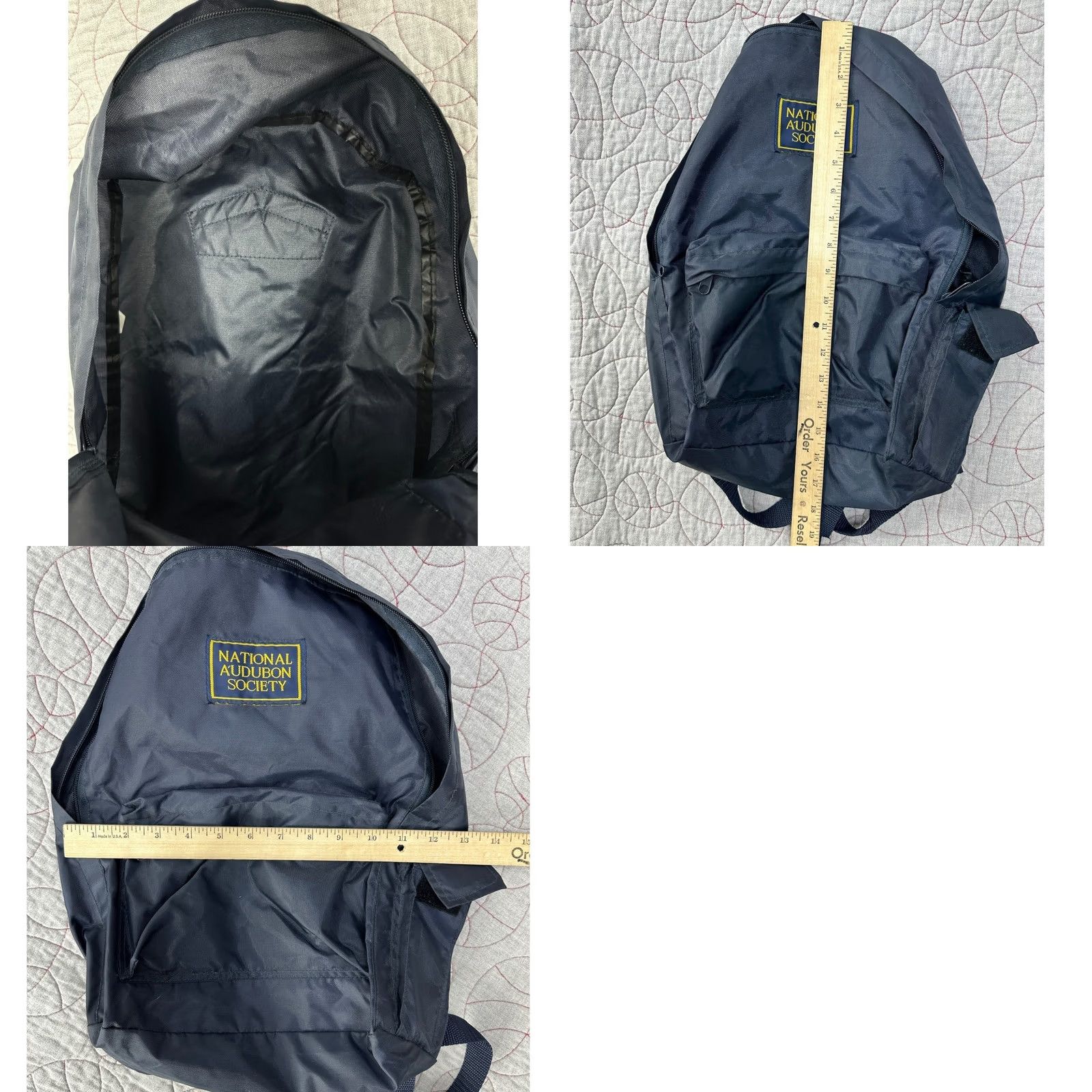 Logo 7 National Audubon Society Backpack Navy Blue Lightweight Nylon Patch Logo Size ONE SIZE - 8 Thumbnail