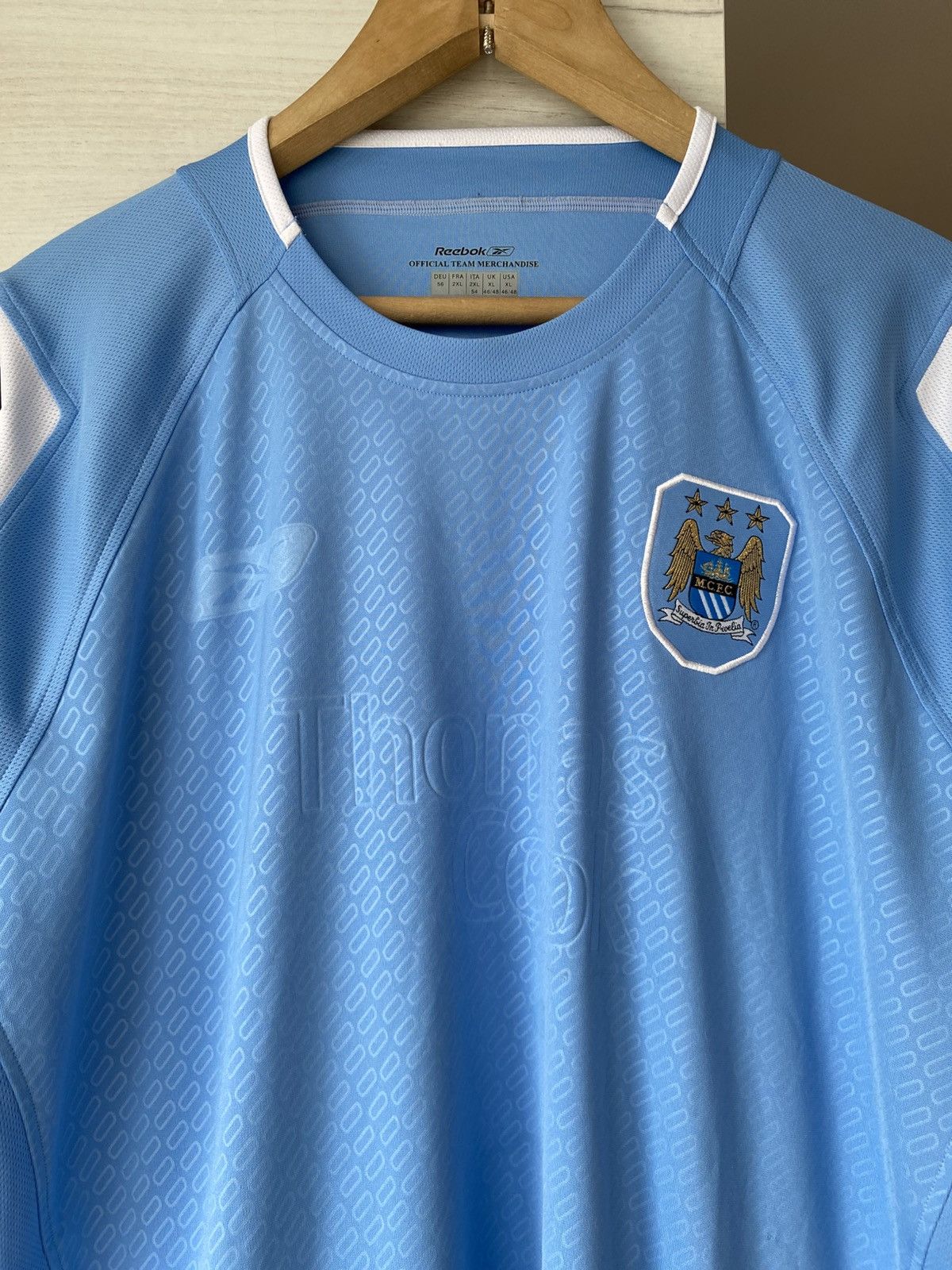 Reebok Manchester City Reebok Home Jersey Vintage Sky Blue XL Size US XL / EU 56 / 4 - 2 Thumbnail