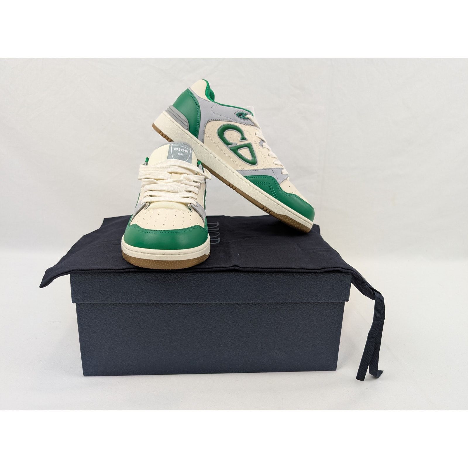 Dior o1rshd1 M-B57 LT Calf Sneakers in Grey/Green Size US 8 / EU 41 - 20 Thumbnail