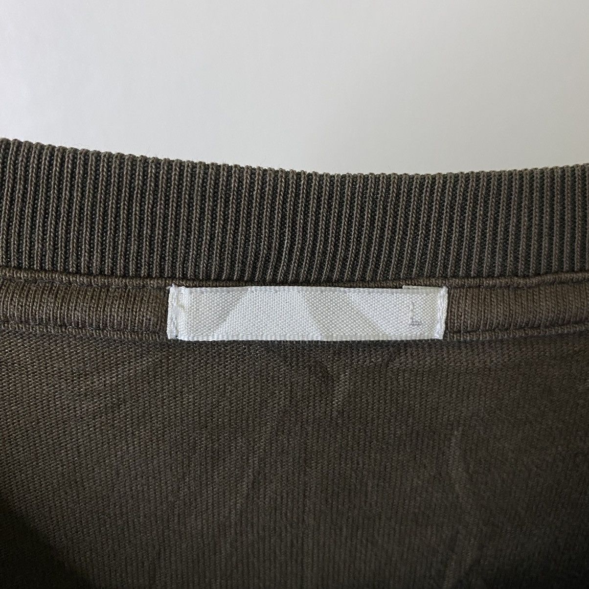GU GU Single Pocket Blank Olive LS Oversized T Shirt Size US XL / EU 56 / 4 - 3 Thumbnail
