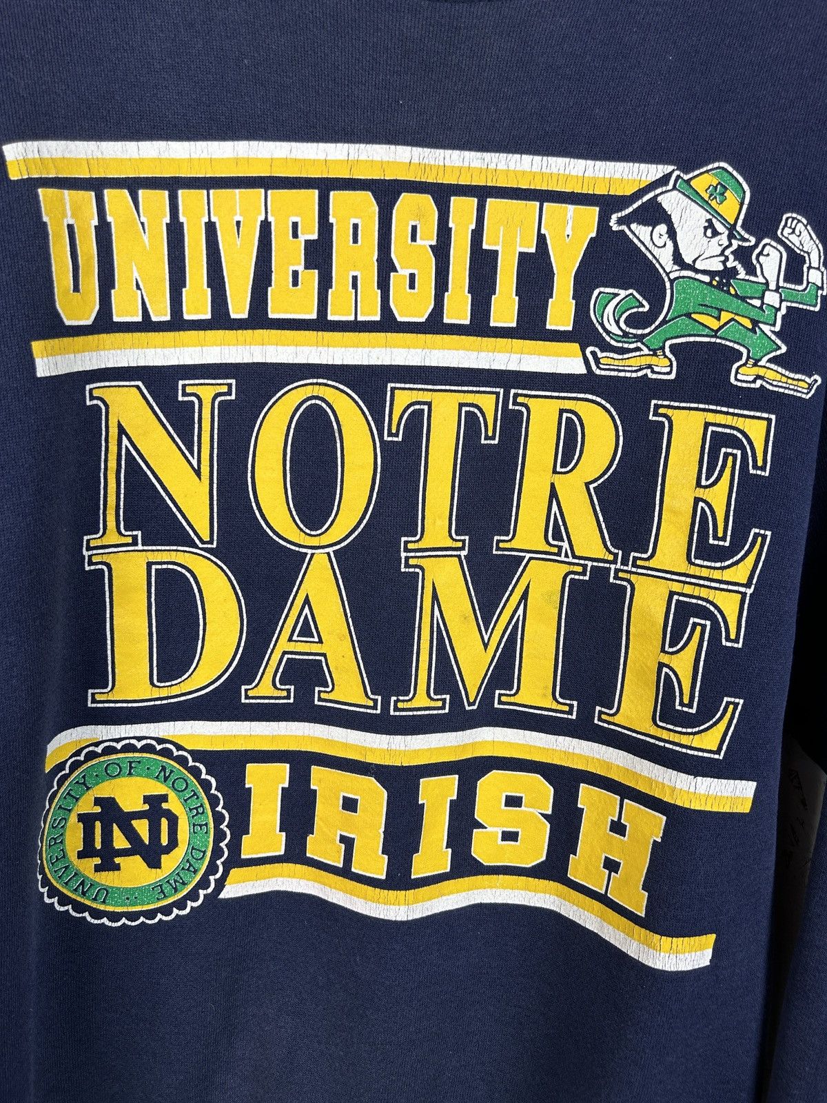 Vintage 90s Vintage 7 Logo University Notre Dame Sweatshirt Crewneck Size US S / EU 44-46 / 1 - 2 Thumbnail