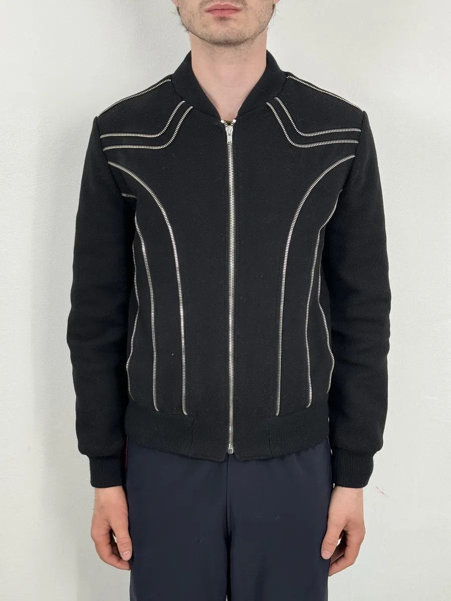 Saint Laurent Paris AW2015 Saint Laurent Black Wool Multi Zip Jacket by Hedi Slimane Size US S / EU 44-46 / 1 - 3 Thumbnail