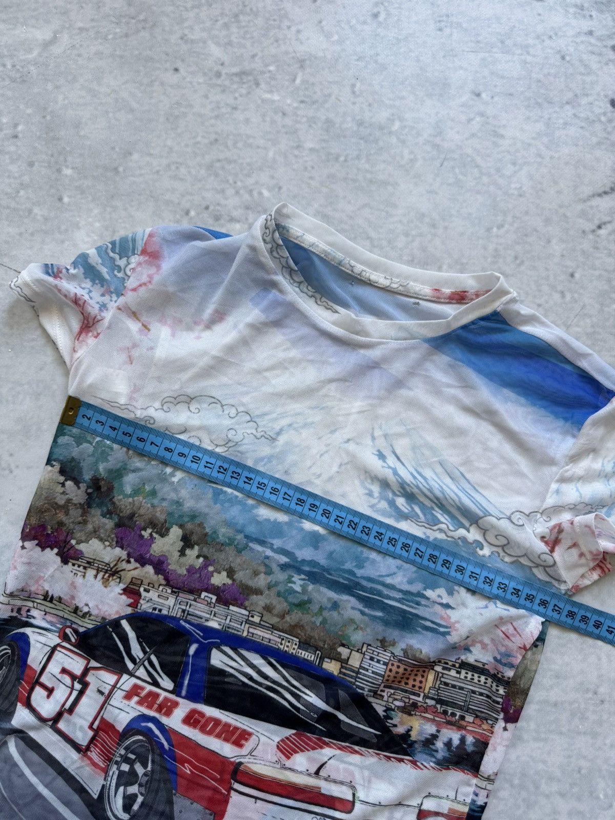Vintage Awesome wmns mesh Racing cars Far Gone blouse Size M / US 6-8 / IT 42-44 - 9 Thumbnail
