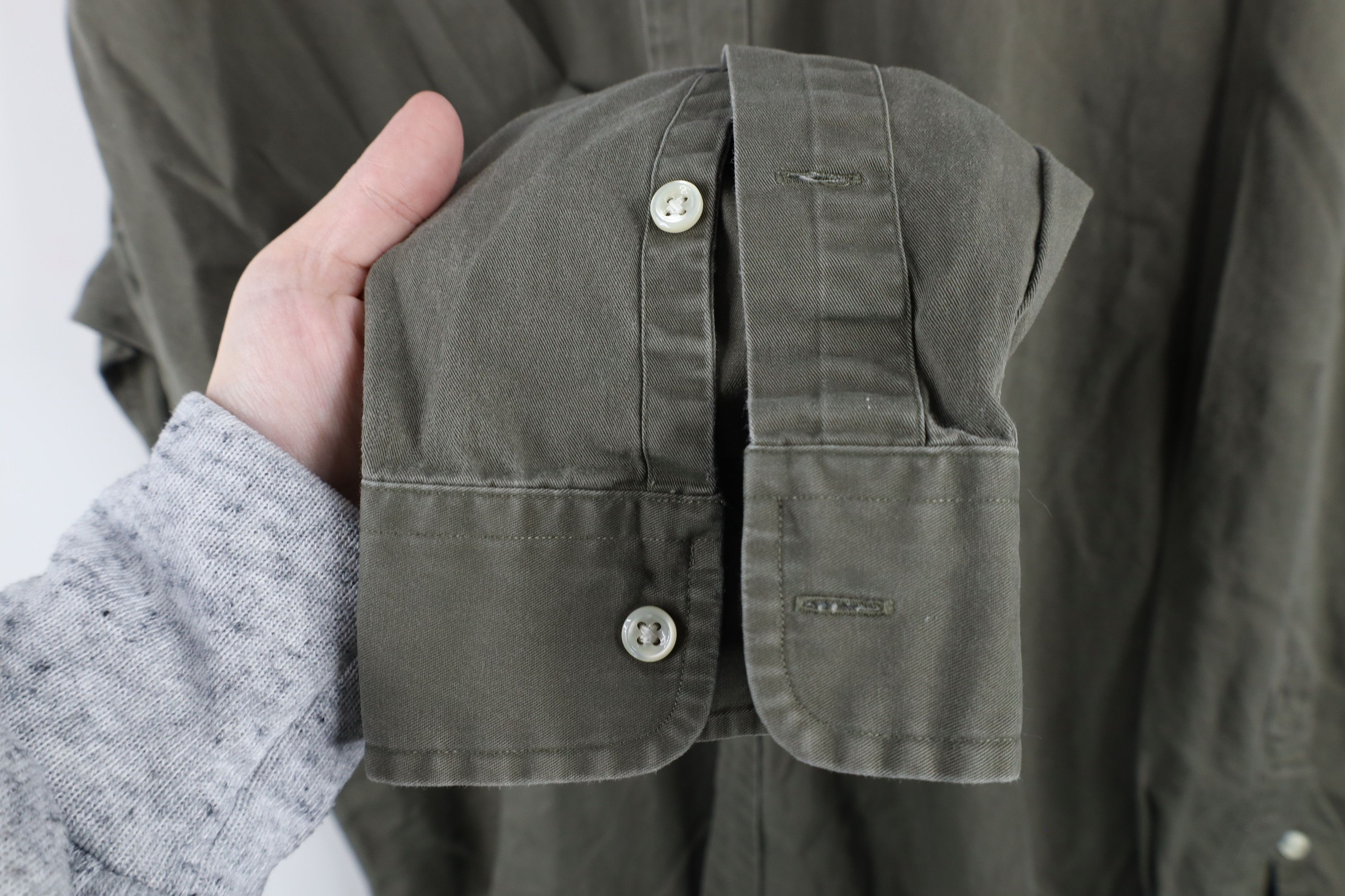 Ralph Lauren × Vintage Vintage 90s Ralph Lauren Collared Button Down Shirt Green Size US XL / EU 56 / 4 - 5 Thumbnail