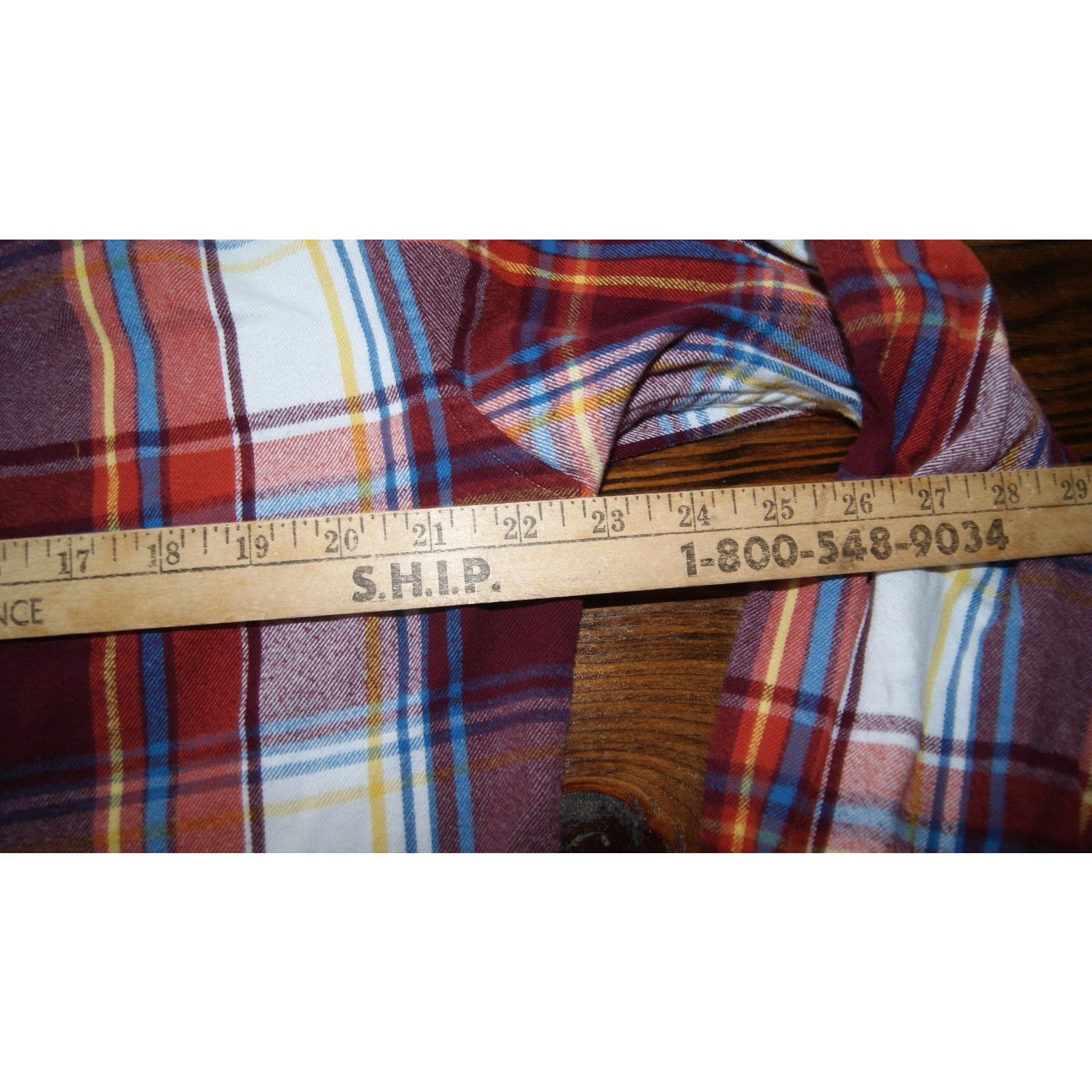Lands' End Lands End M 15-151/2 Autumn Fall Plaid Flannel Shirt Button Size US M / EU 48-50 / 2 - 7 Thumbnail