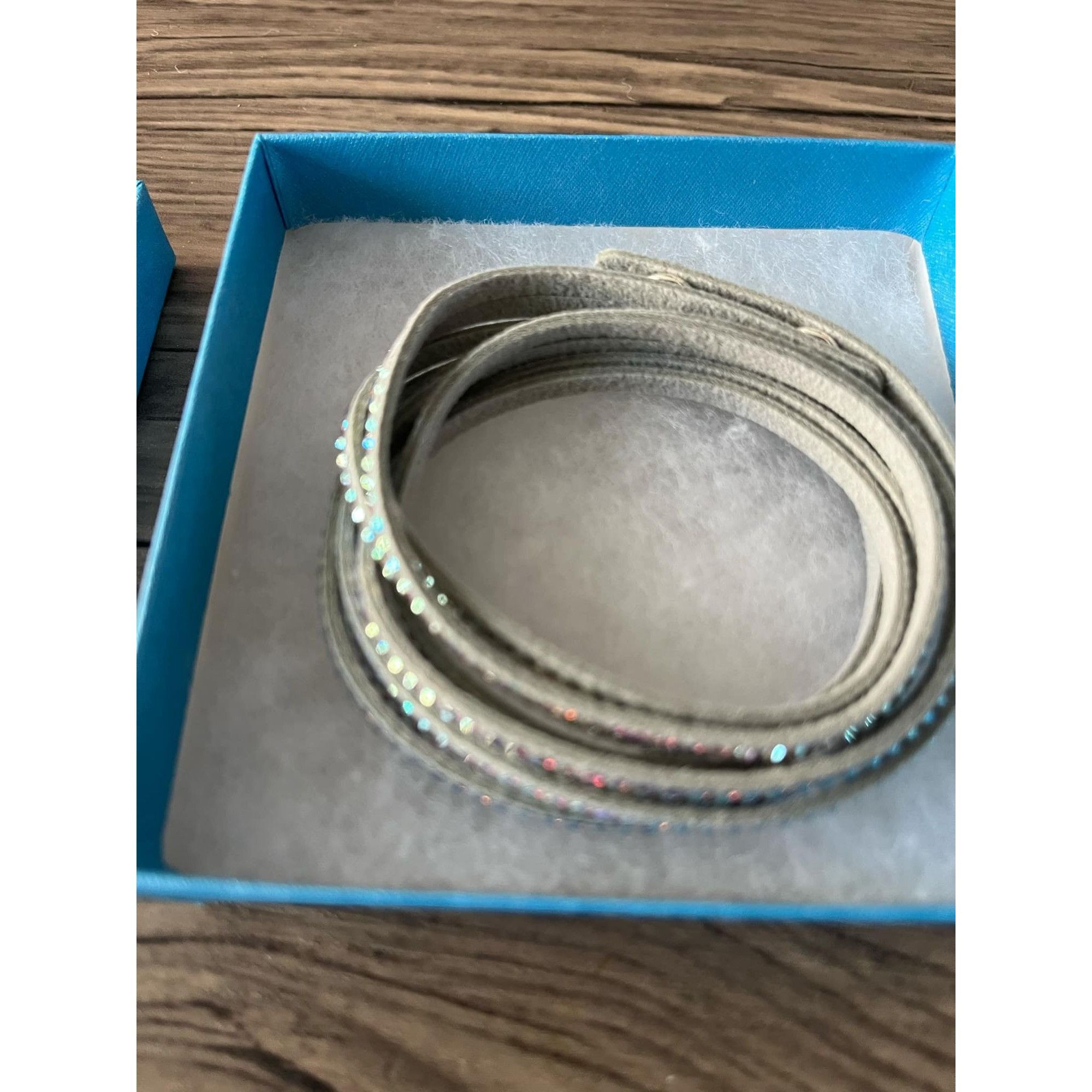 Other Touchstone Crystals by Swarovski Silver Wrap Bracelet 1800 A Size ONE SIZE - 1 Thumbnail