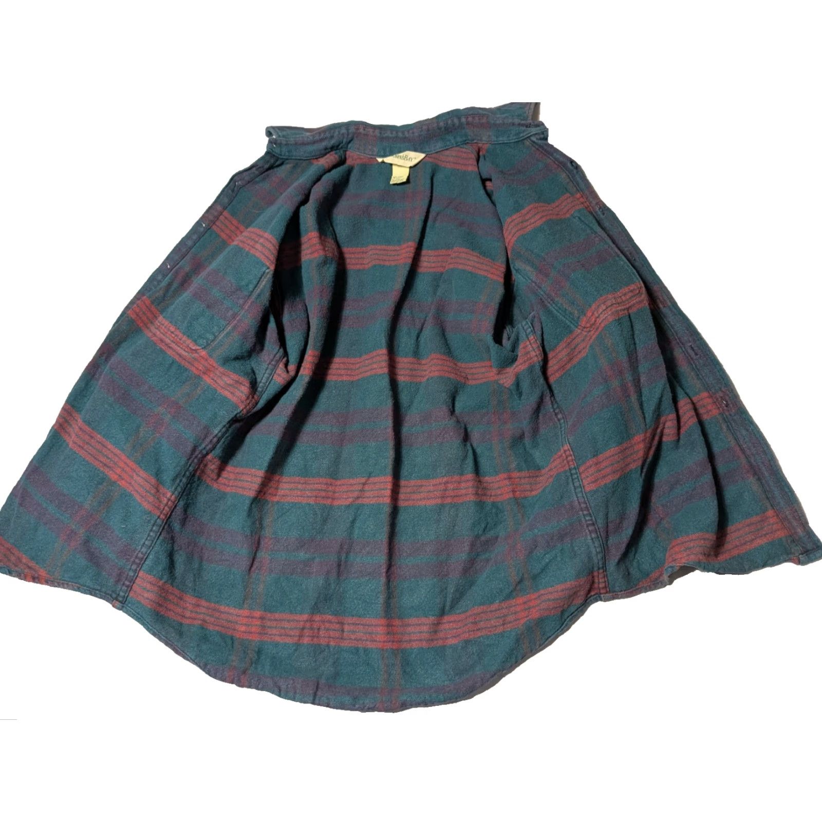 Vintage VINTAGE ST JOHN'S BAY Men LARGE-TALL Green Plaid HEAVYWEIGHT FLANNEL Shirt St John'S Bay Mens L Tall Green Plaid Heavyweight Flannel Shirt Size US L / EU 52-54 / 3 - 3 Thumbnail