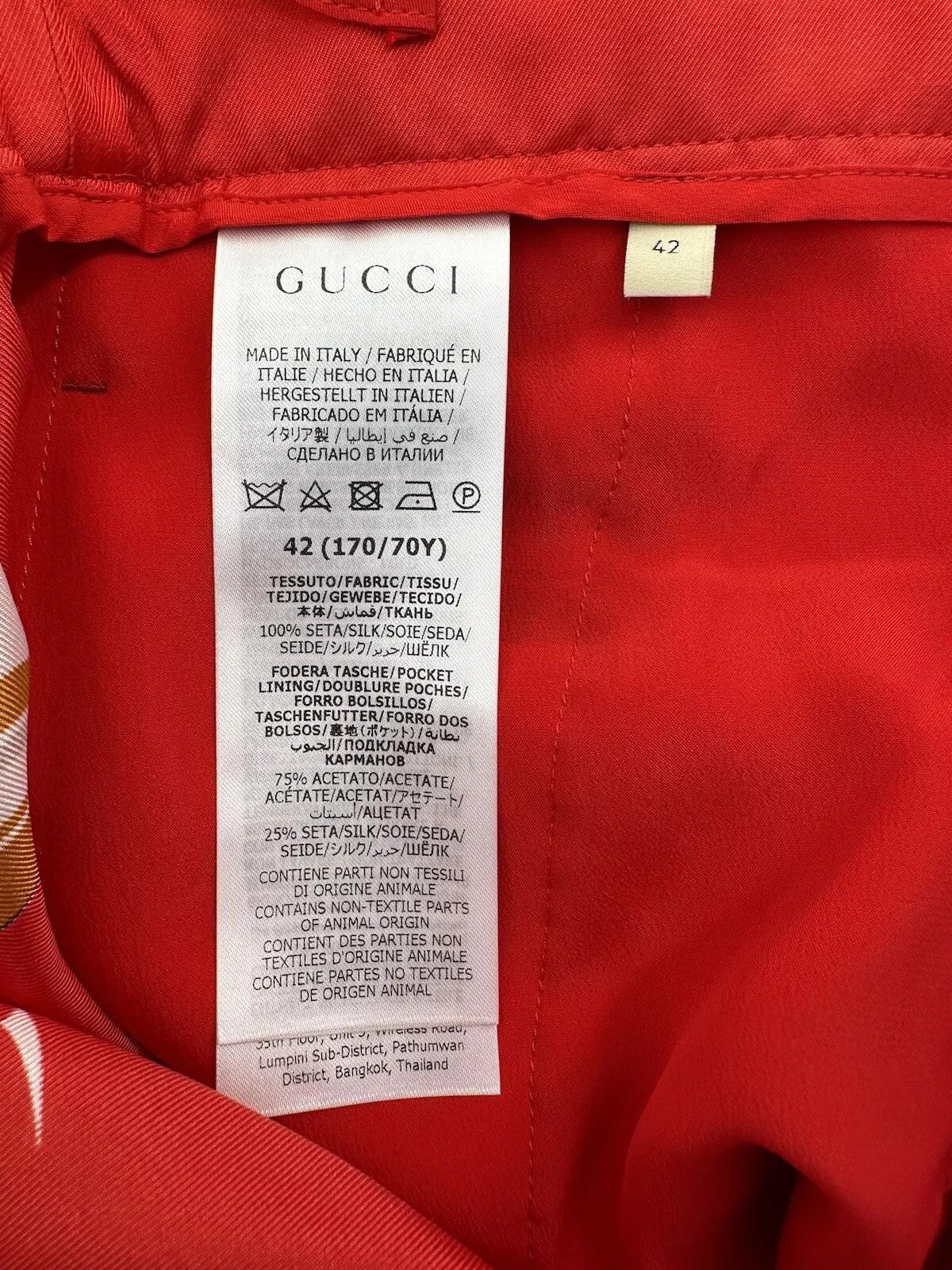 Gucci new Gucci women Pants Silk Size-IT-42 / M Size 28" / US 6 / IT 42 - 14 Thumbnail