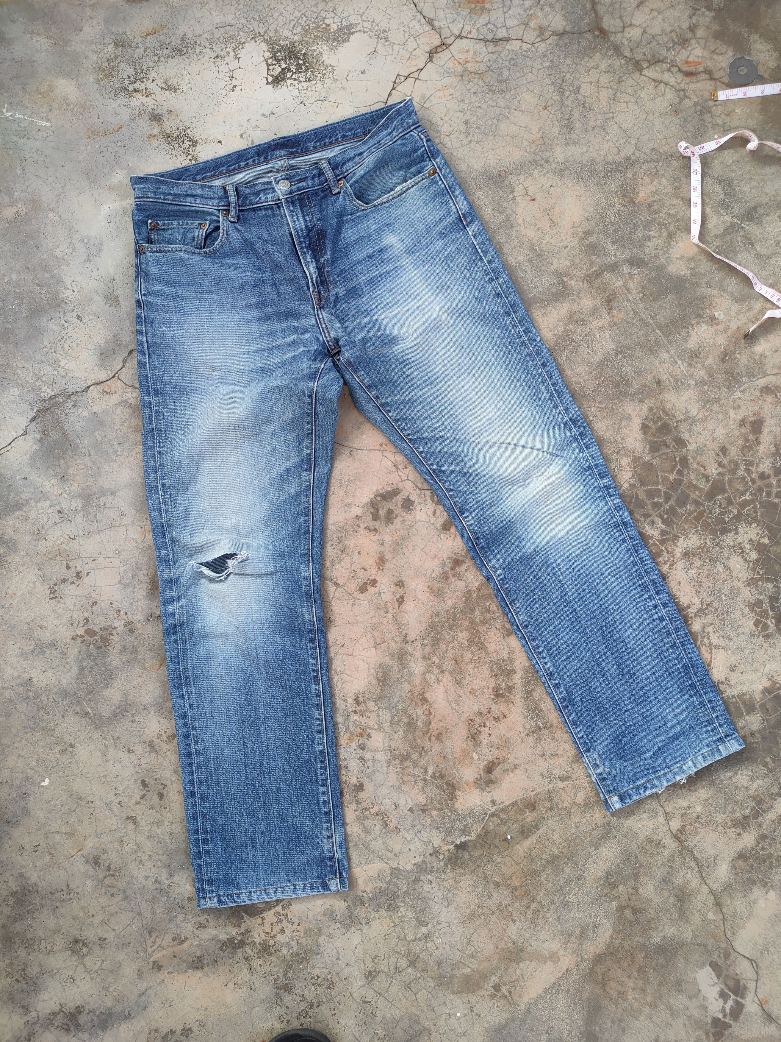 Japanese Brand × Jean W32 VINTAGE JAPANESE DISTRESSED FADED JEANS PANTS Size US 32 / EU 48 - 2 Thumbnail