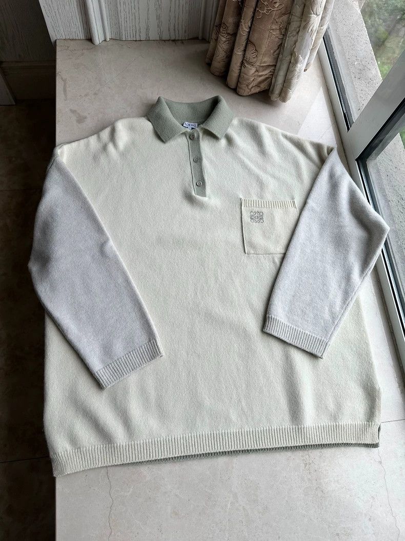 Loewe LOEWE Plaid wool polo shirt sweater Size S / US 4 / IT 40 - 1 Thumbnail