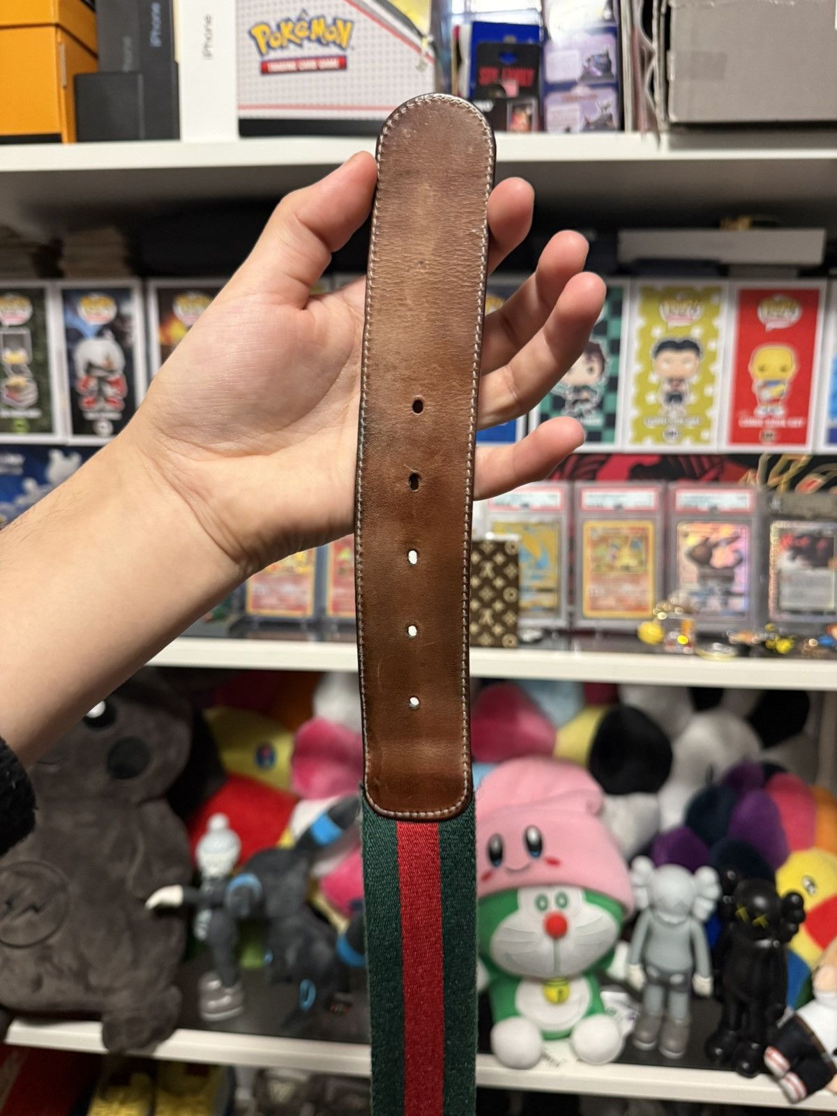 Gucci Gucci Red Green Belt Size 32 - 6 Thumbnail