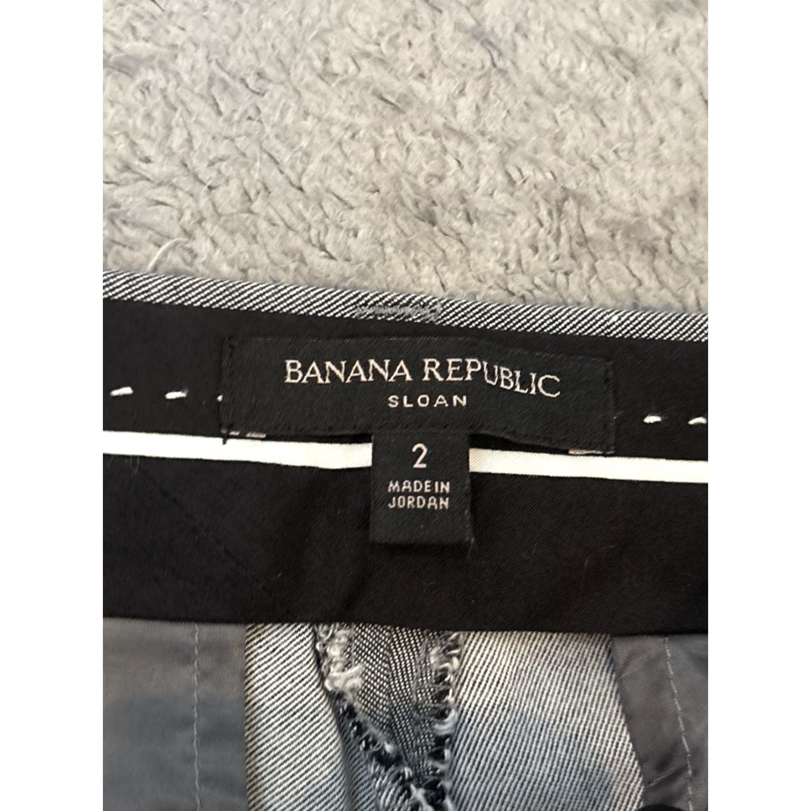 Banana Republic Banana Republic Pants Womens 2 Gray Sloan Fit Career Office Casual Slacks Slim Tapered Front Flat Front Button Machine Washable Hook & Bar Zipper Size 26" / US 2 / IT 38 - 2 Thumbnail
