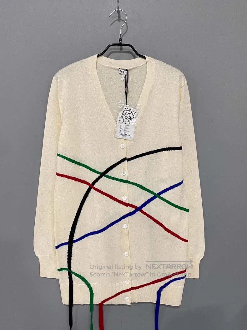 Loewe Loewe Colorful curved stripe wool knitted sweater Size M / US 6-8 / IT 42-44 - 1 Thumbnail