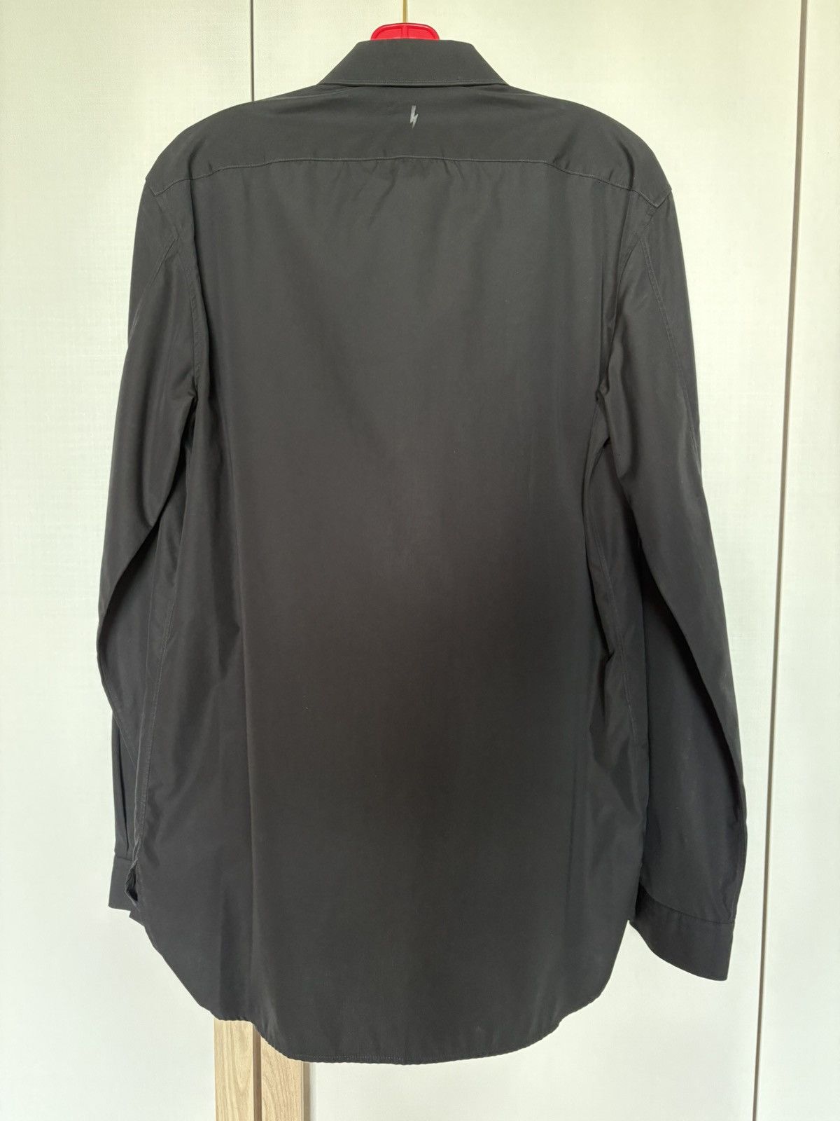 Neil Barrett Formal Black Shirt with Face Print Size US L / EU 52-54 / 3 - 2 Thumbnail