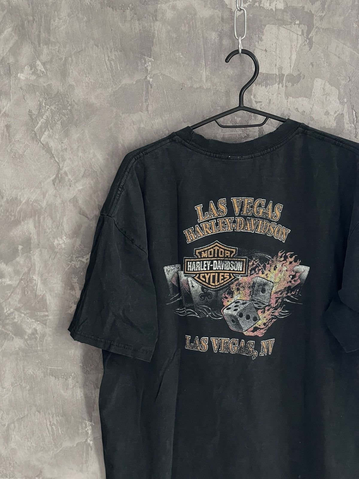 Harley Davidson × Vintage Vintage 90’s Faded Harley Davidson Las Vegas T Shirt Size US L / EU 52-54 / 3 - 4 Thumbnail