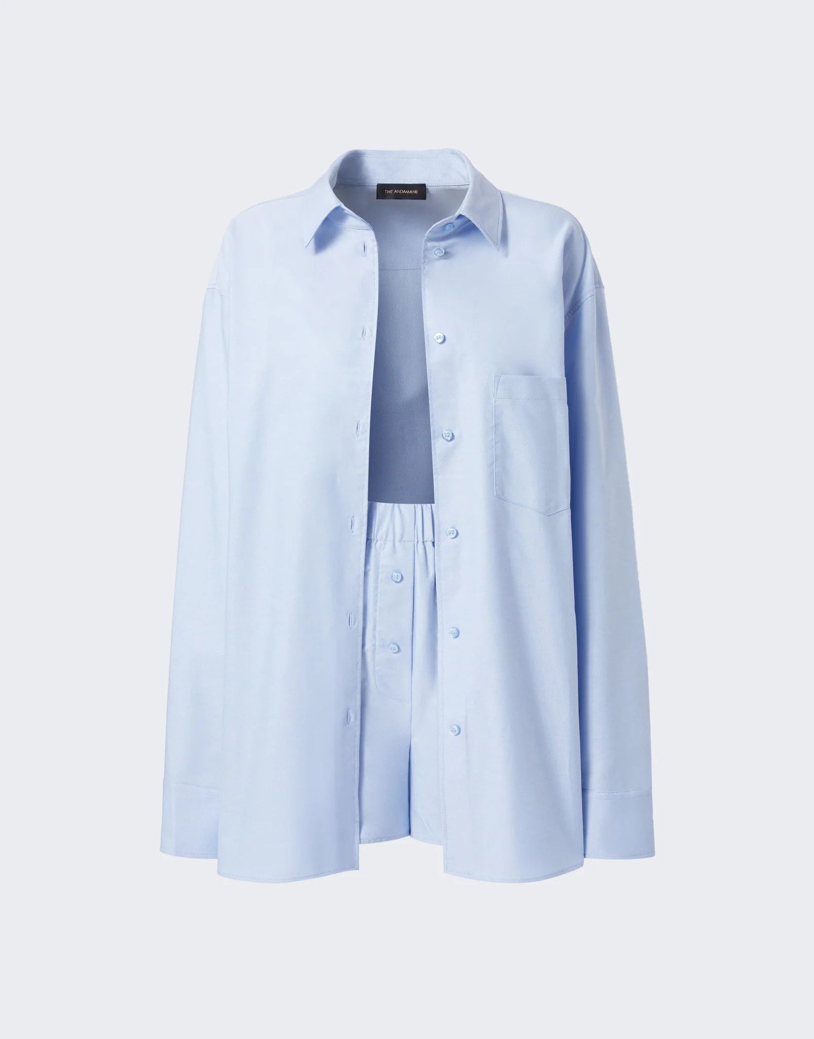 THE ANDAMANE o1s22i1n1024 Georgiana Shirt And Short Set in Light Blue Size 27" / US 4 / IT 40 - 1 Thumbnail