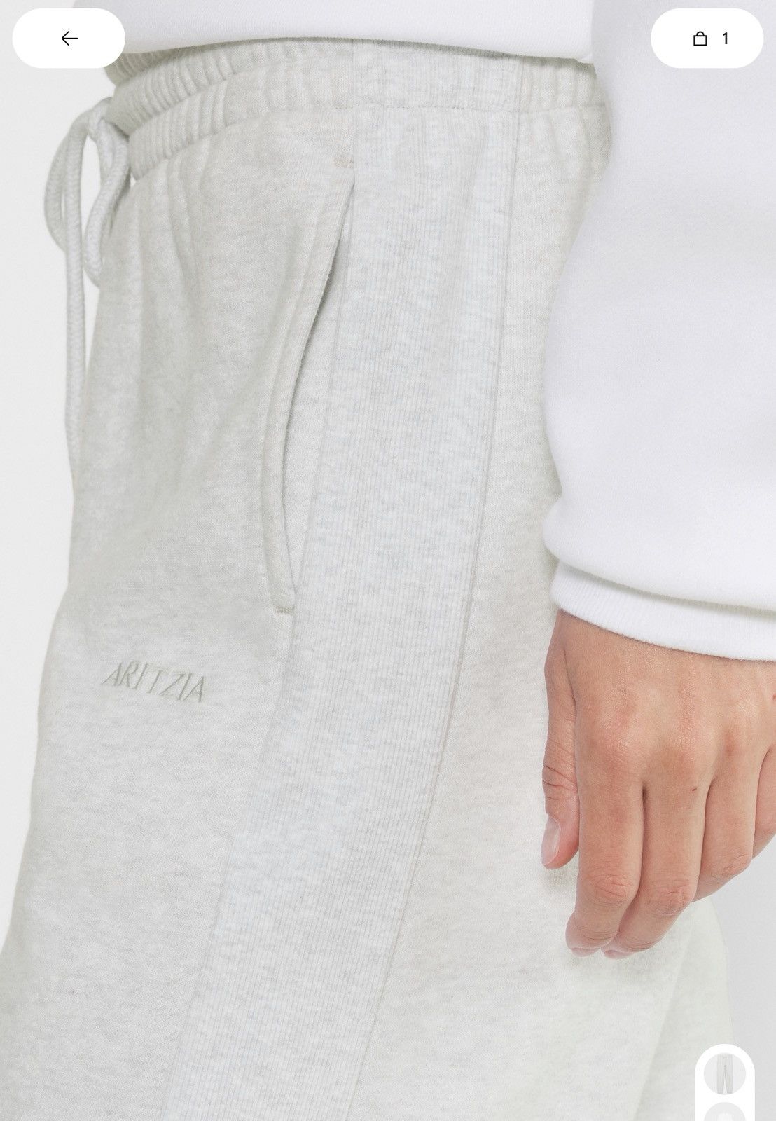 Alo Yoga Aritzia TNA Sweatfleece Boyfriend Sweatpant Size 28" / US 6 / IT 42 - 5 Thumbnail