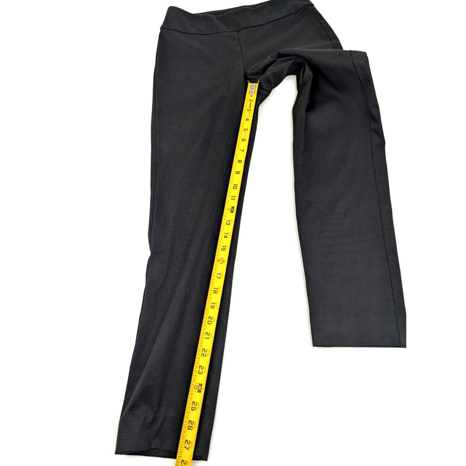 Vintage Krazy Larry Pull-On Legging Pants Women 0 Black Stretch Geometric Pattern City USA Pant Skinny Casual Wear Womens 0 26x27.5 - Made in USA Size 25" / US 0 / IT 36 - 3 Thumbnail