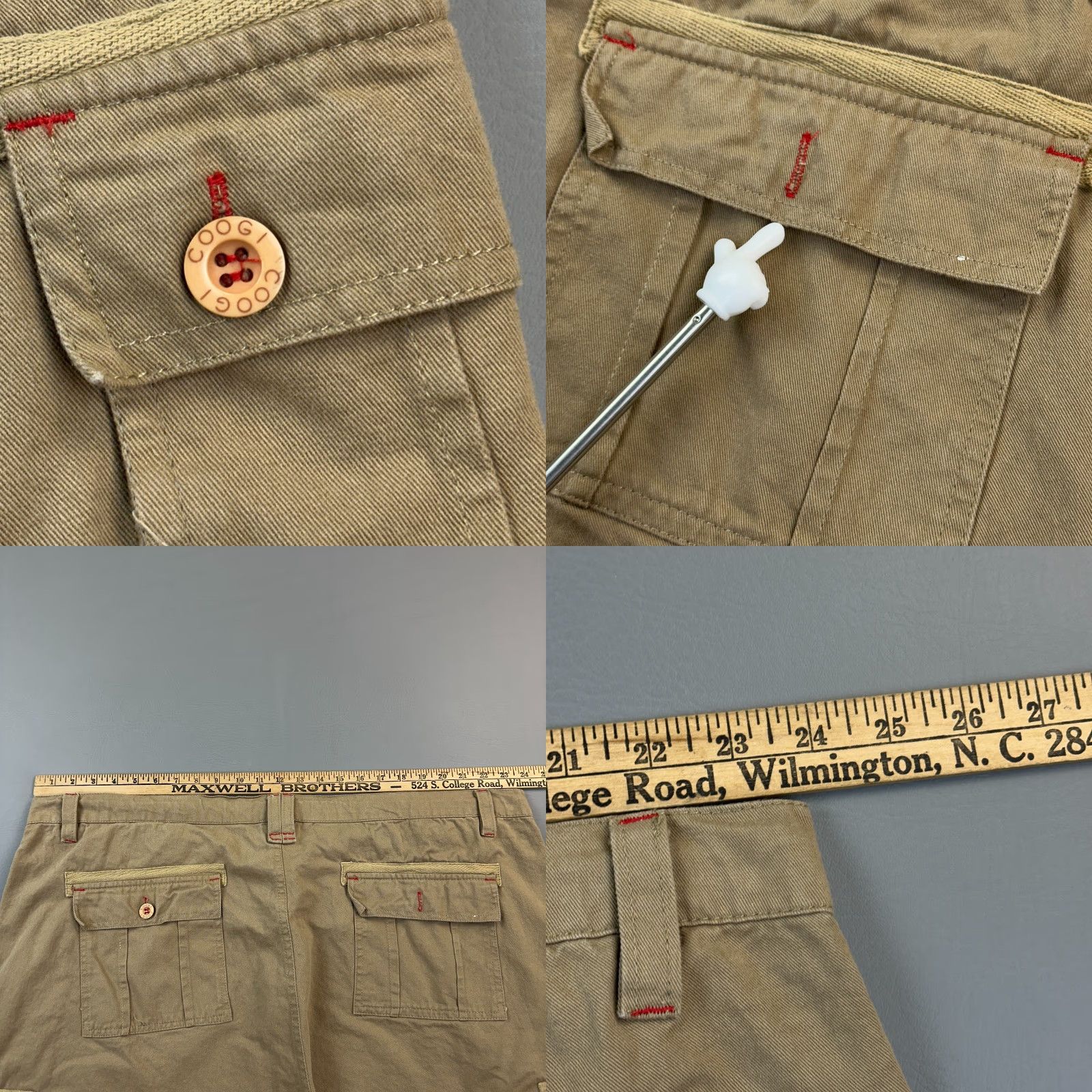 Coogi VINTAGE COOGI Shorts Mens 48 Kahki Cargo Embroidered Baggy Hip Hop Skate Y2K Size US 32 / EU 48 - 8 Thumbnail