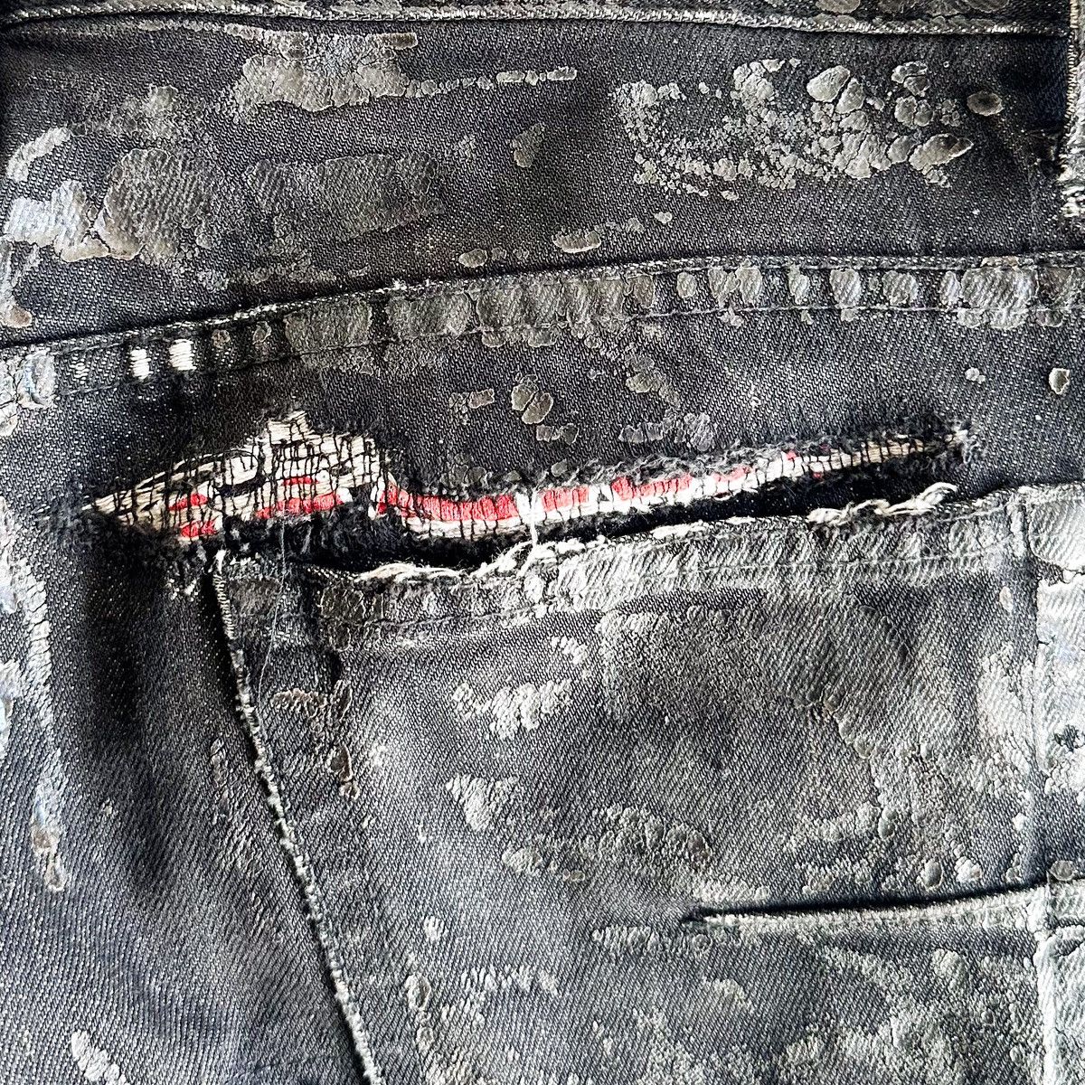Dior Dior THRASHED AW03 “LUSTER” BORO Waxed Repair Denim By Hedi Size US 32 / EU 48 - 7 Thumbnail